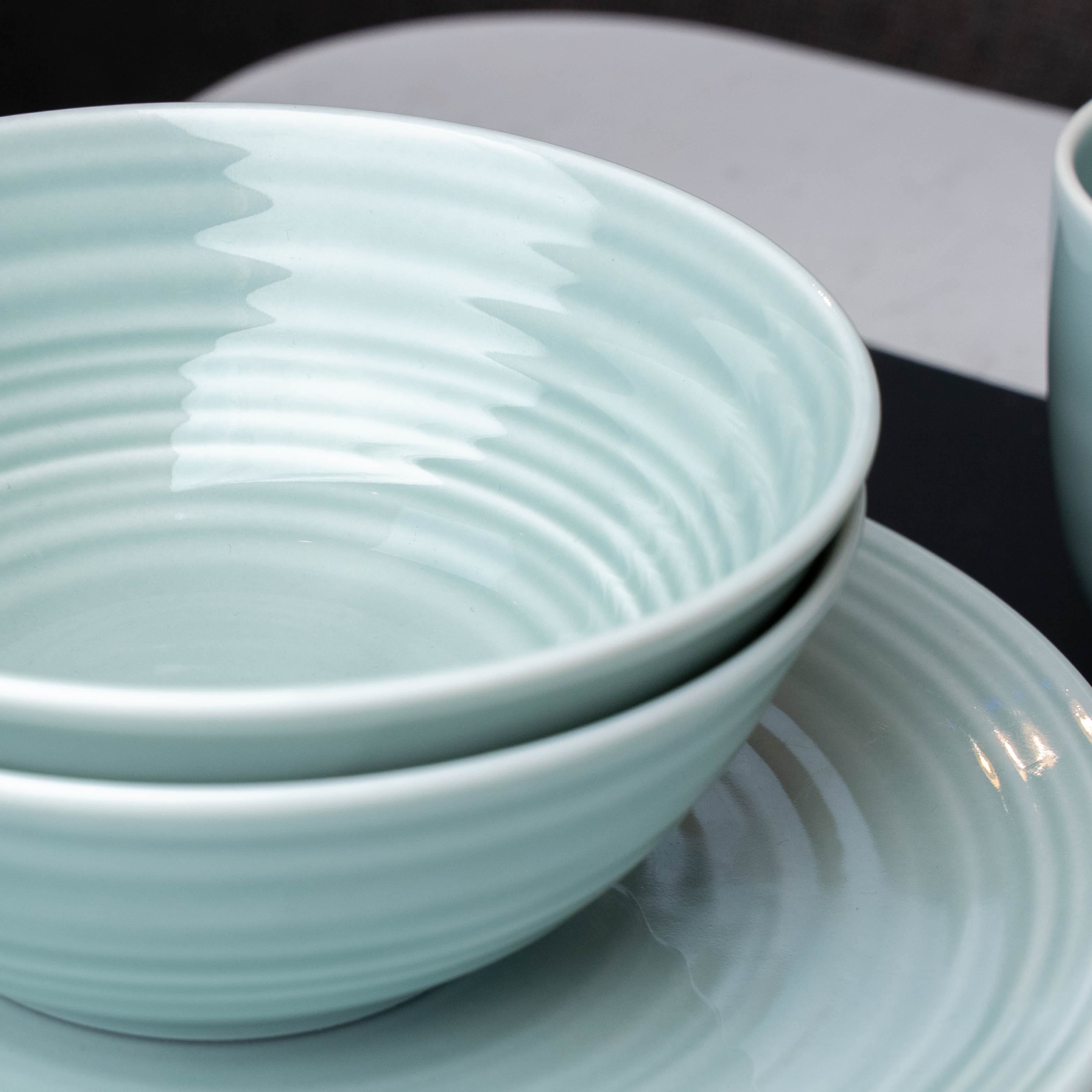 Magnet-Porzellan-Bowl-16cm cyan stapeln