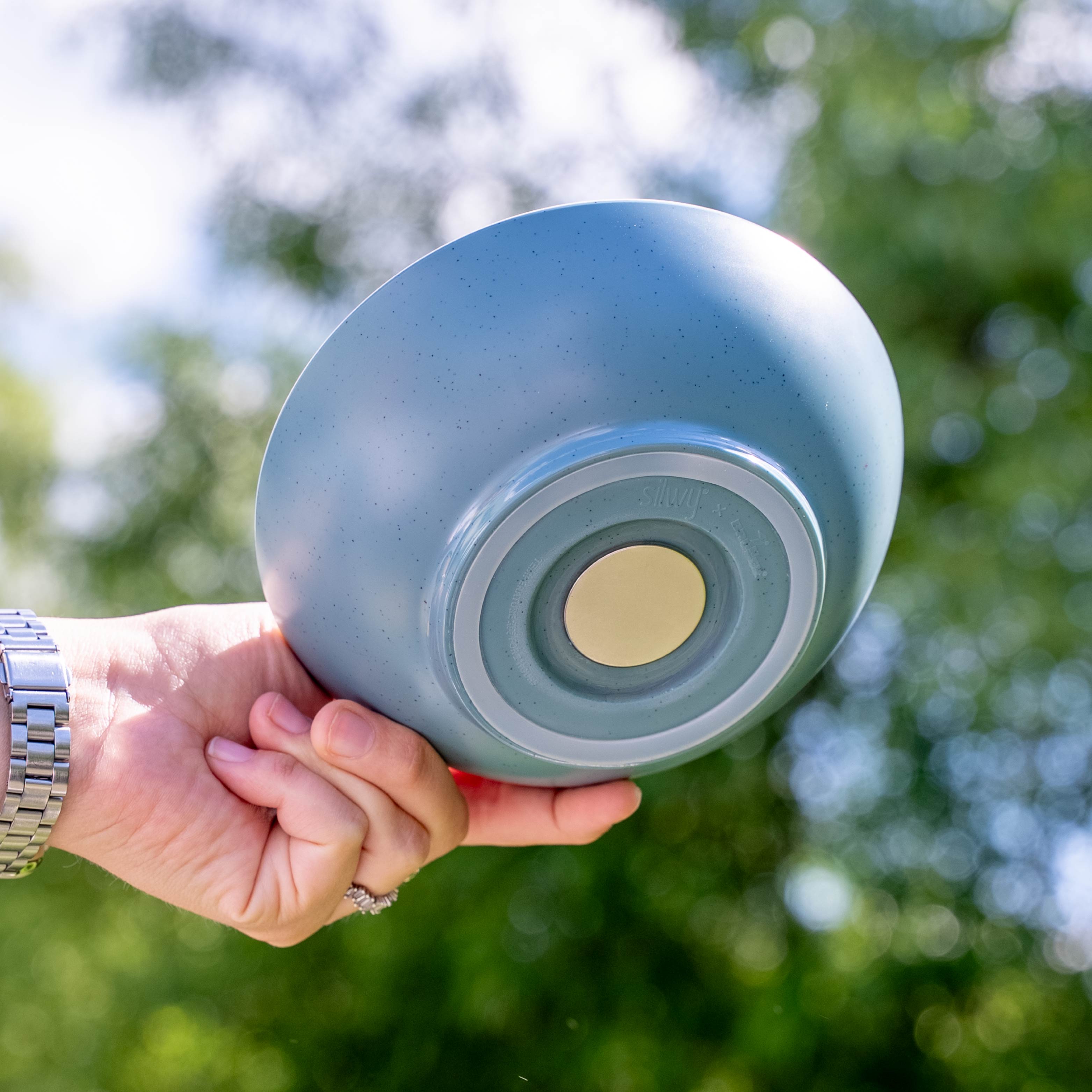 Magnet-Kunststoffbowl blue von unten