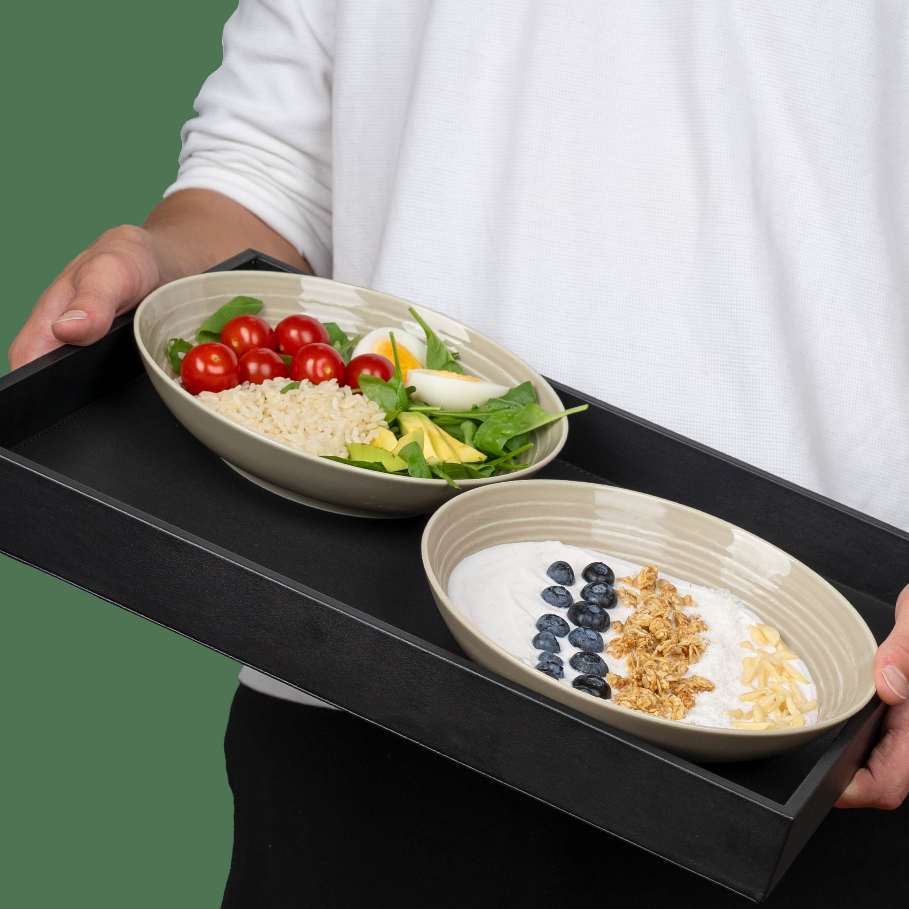 Magnetische Bowls werden durch metallisches Tablett sicher fixiert