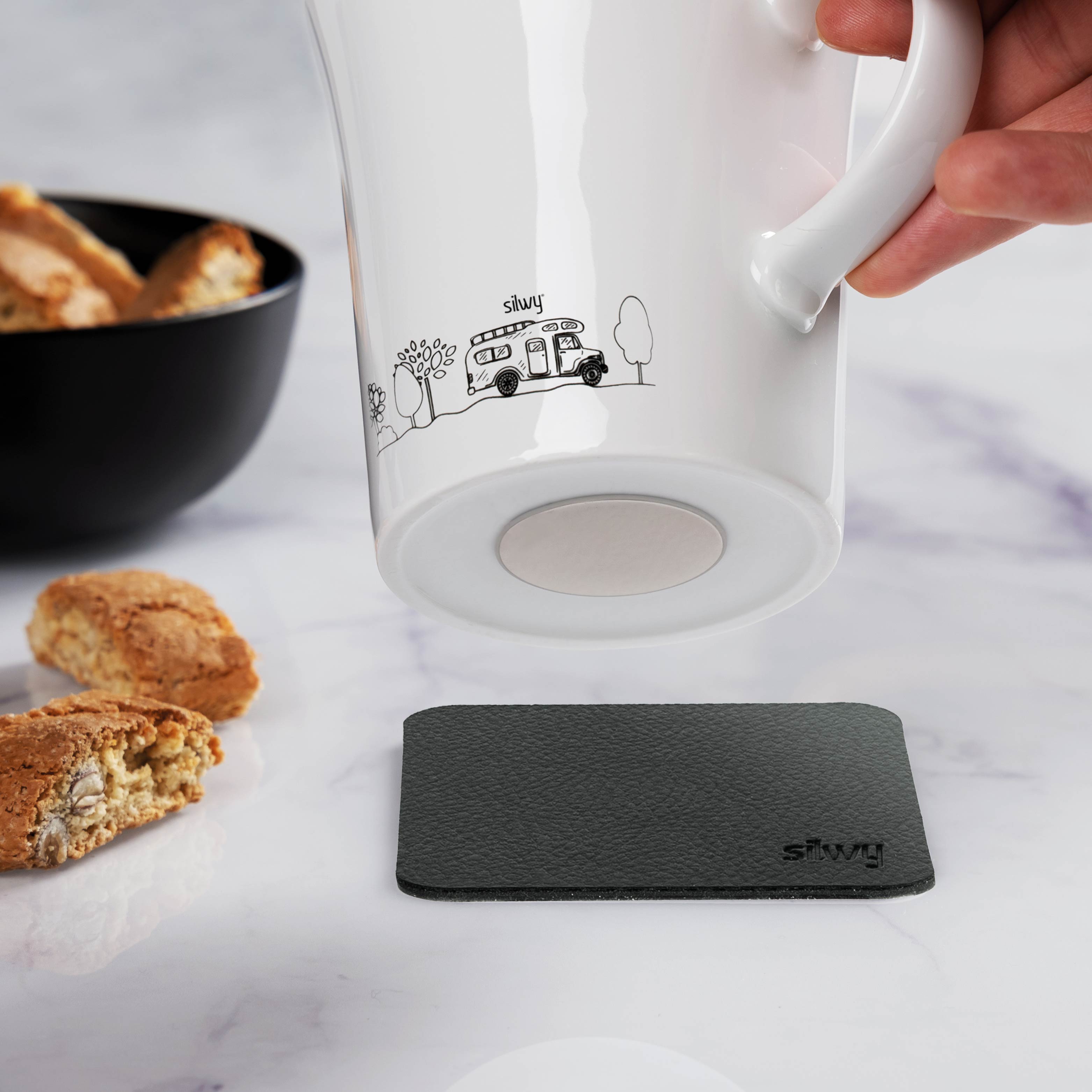 Magnet-Porzellan-Tassen campingmotiv abstellen