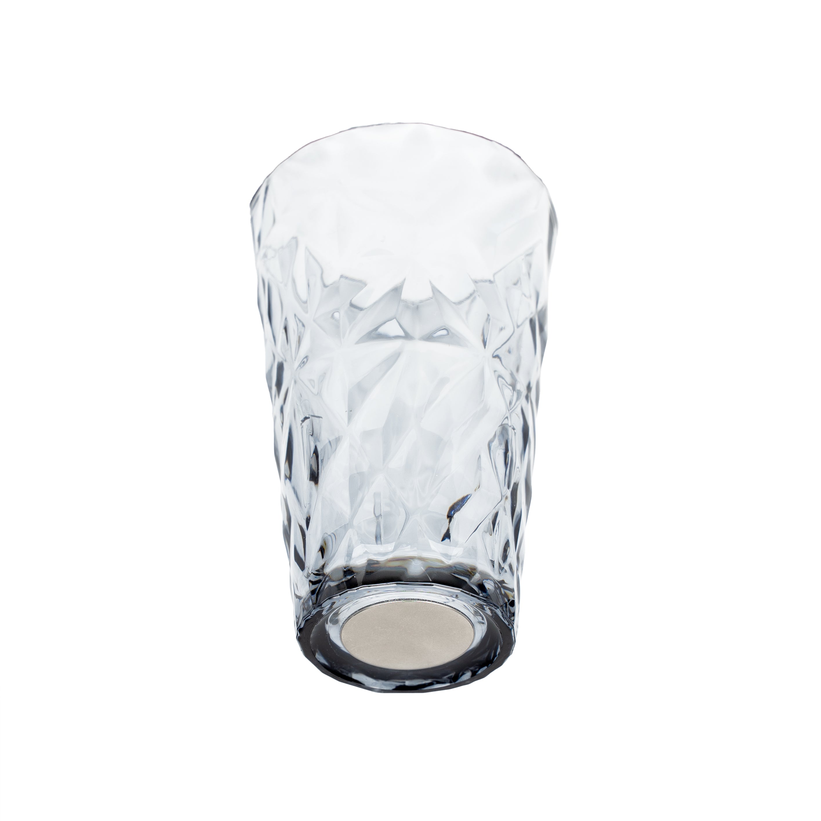 Verre magnétique en plastique LONG DRINK GRIS PRISMA sans tampon