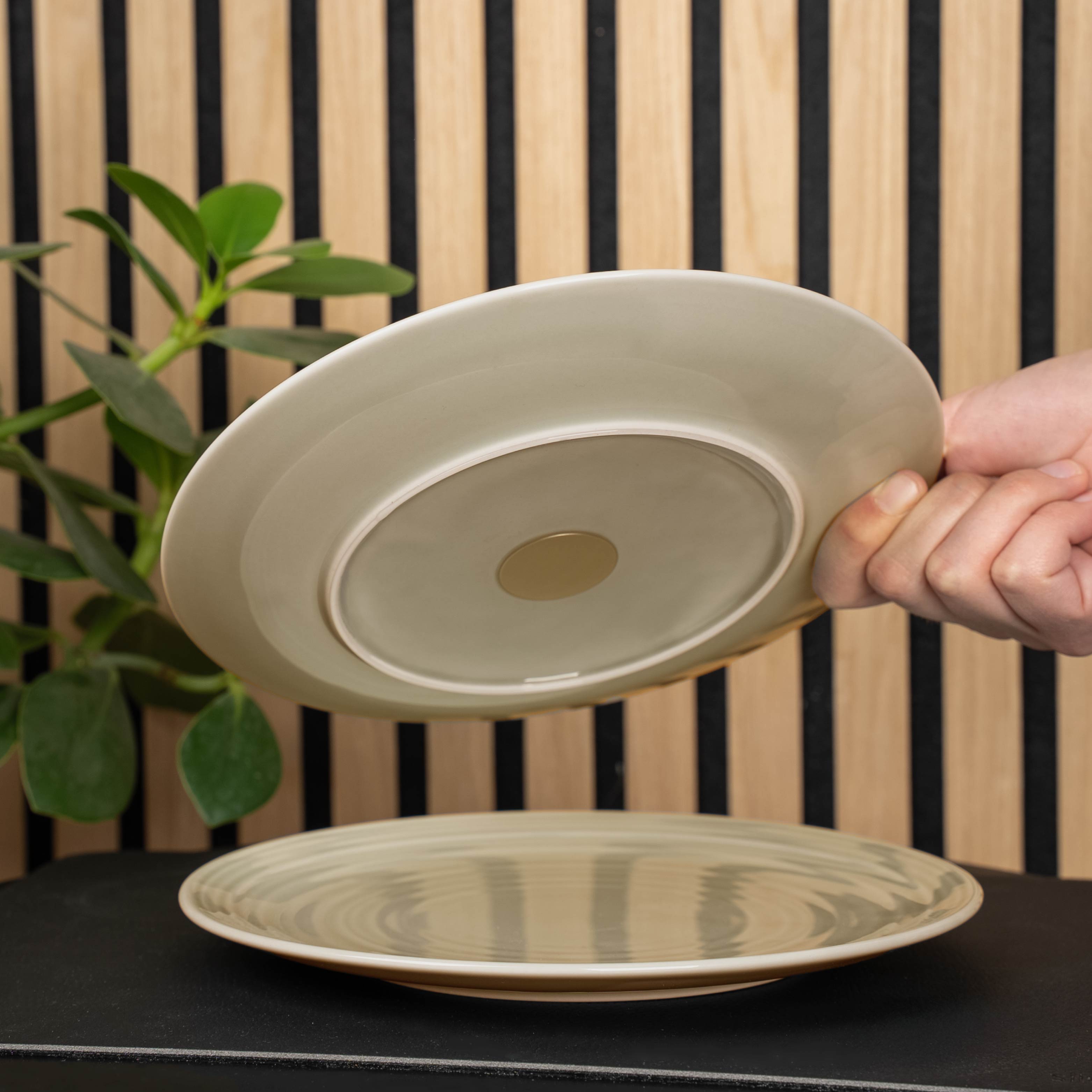 Magnet-Porzellan-Teller_23cm sand auf Matte abnehmen