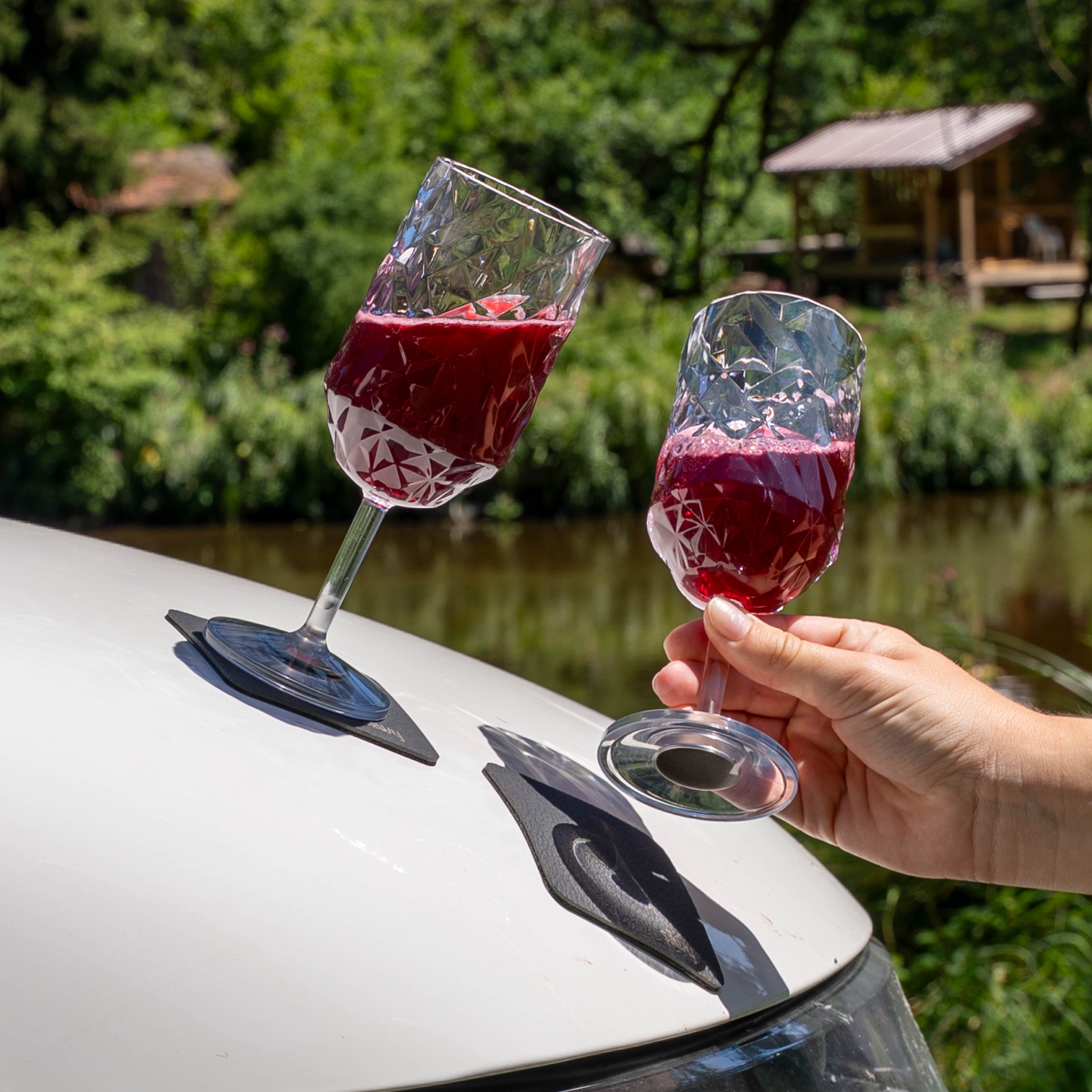 Verres en plastique aimantés WEIN CLEAR PRISMA