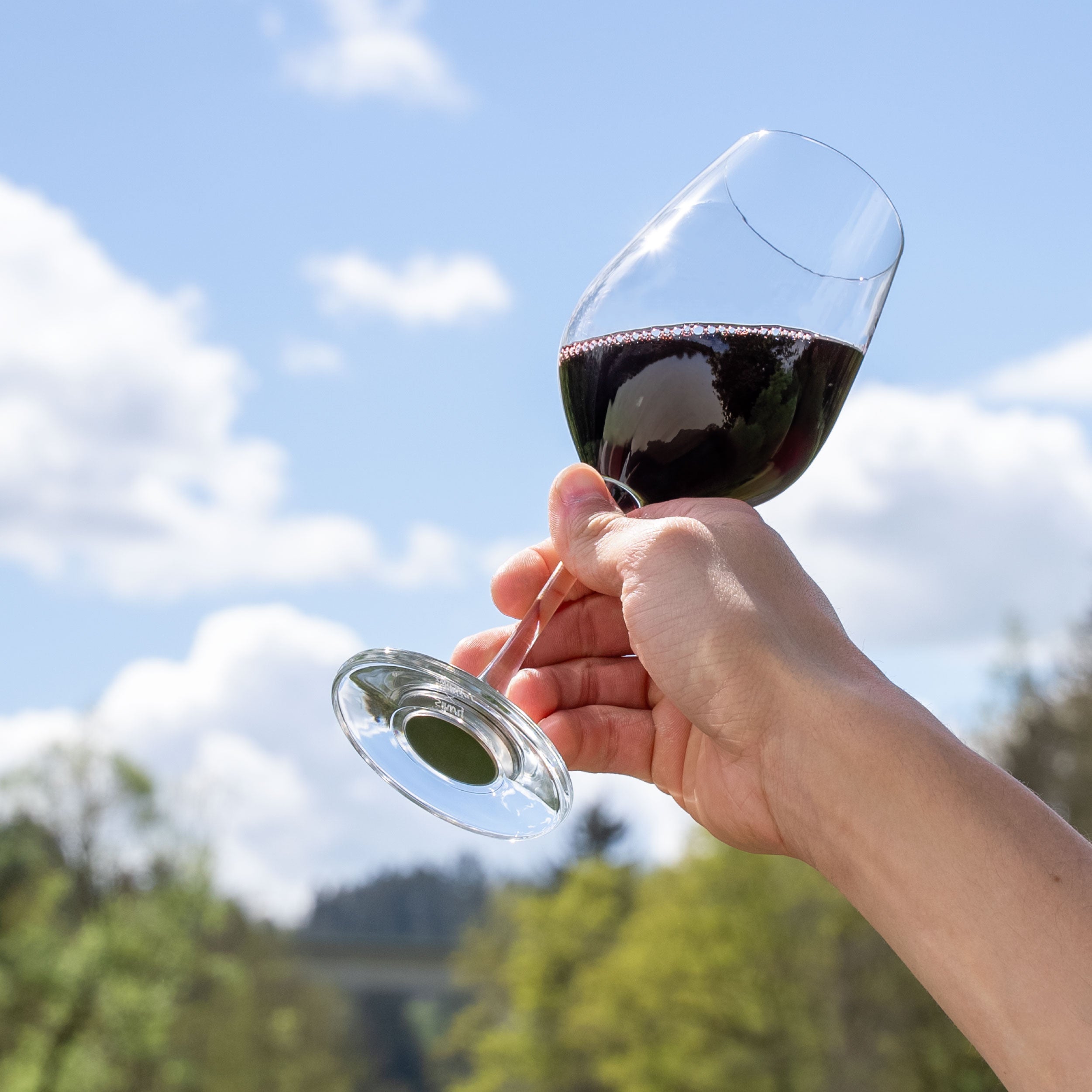 Magnetkristallglas Wein mit Magnet