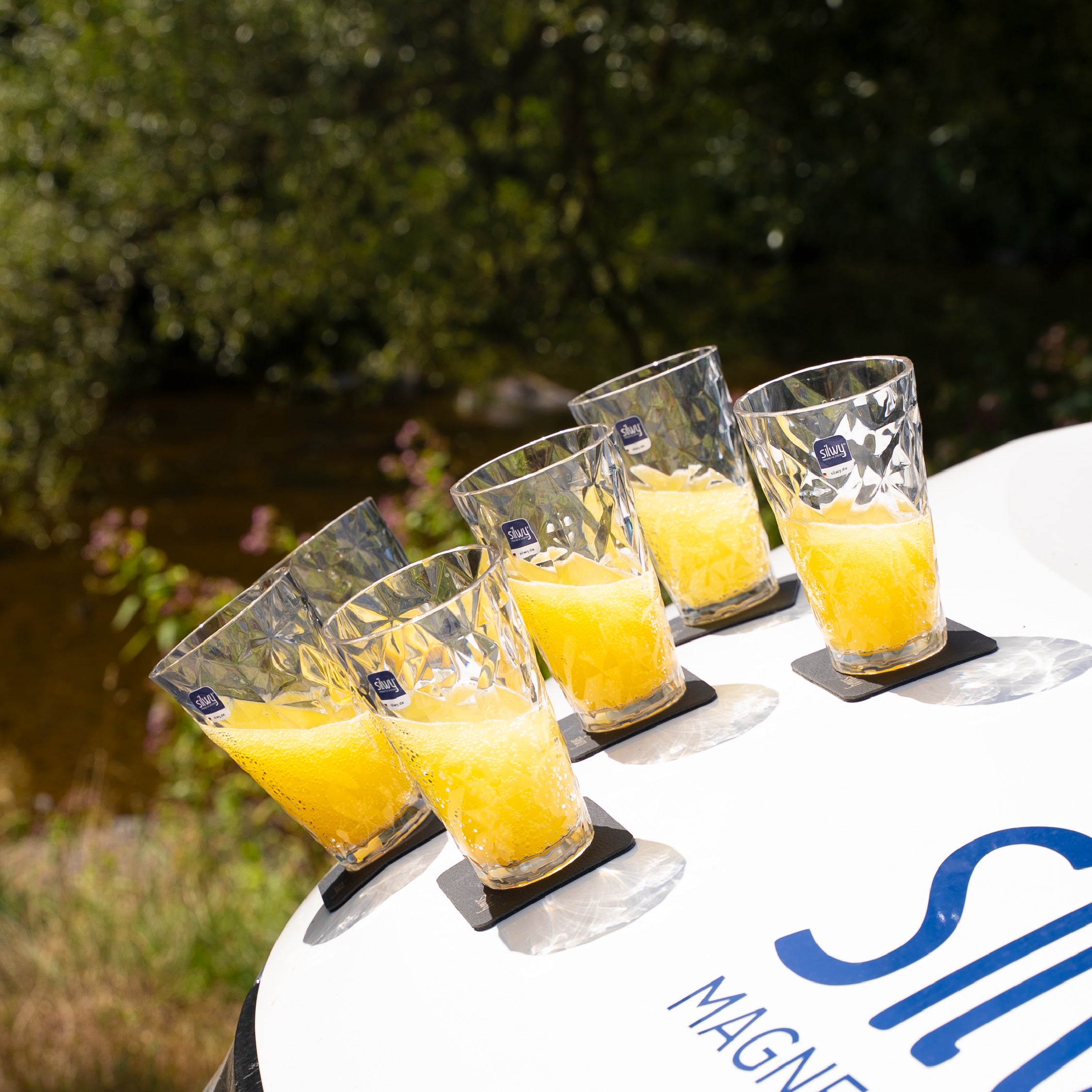 Verres aimantés en plastique LONGDRINK CLEAR PRISMA