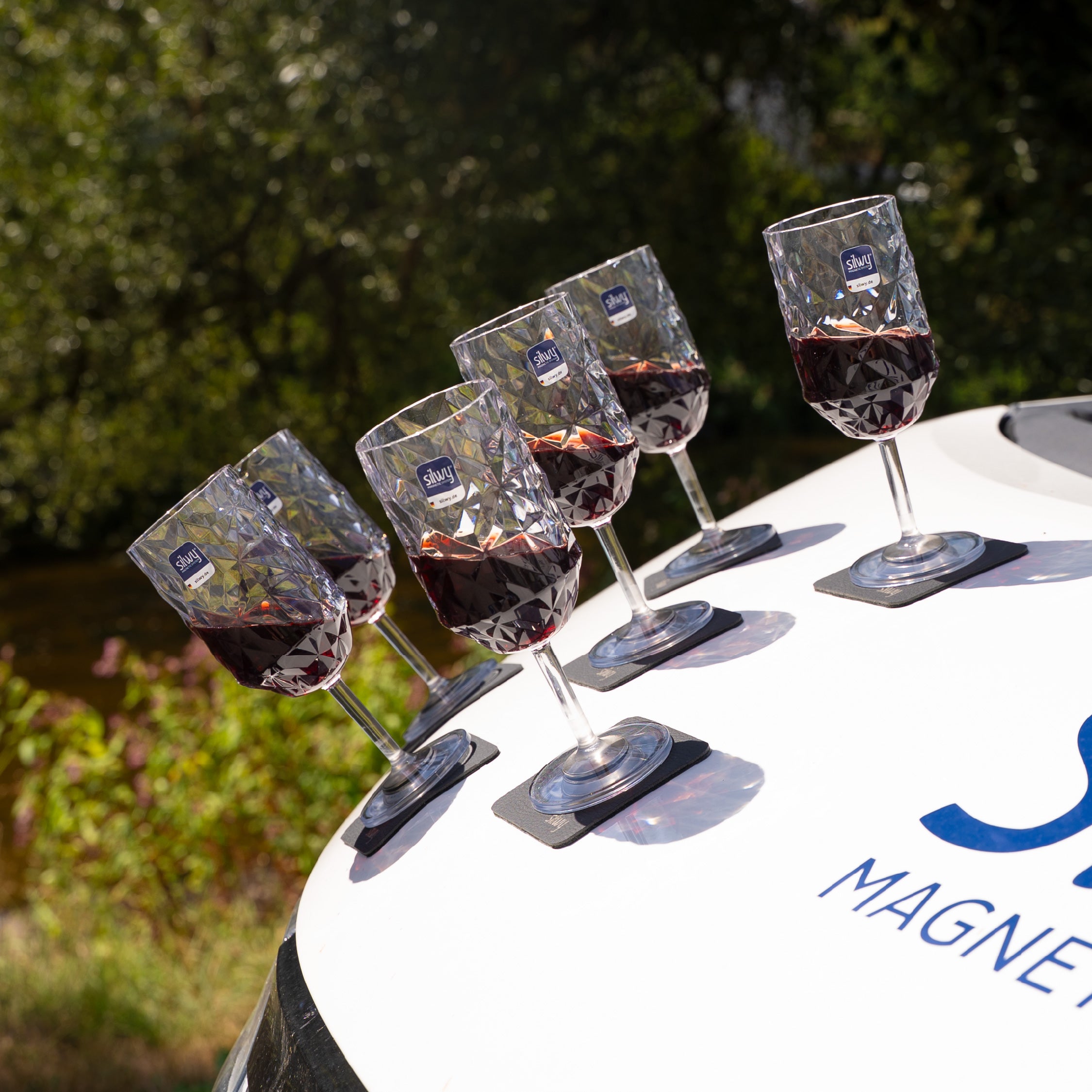 Verres en plastique aimantés WEIN CLEAR PRISMA