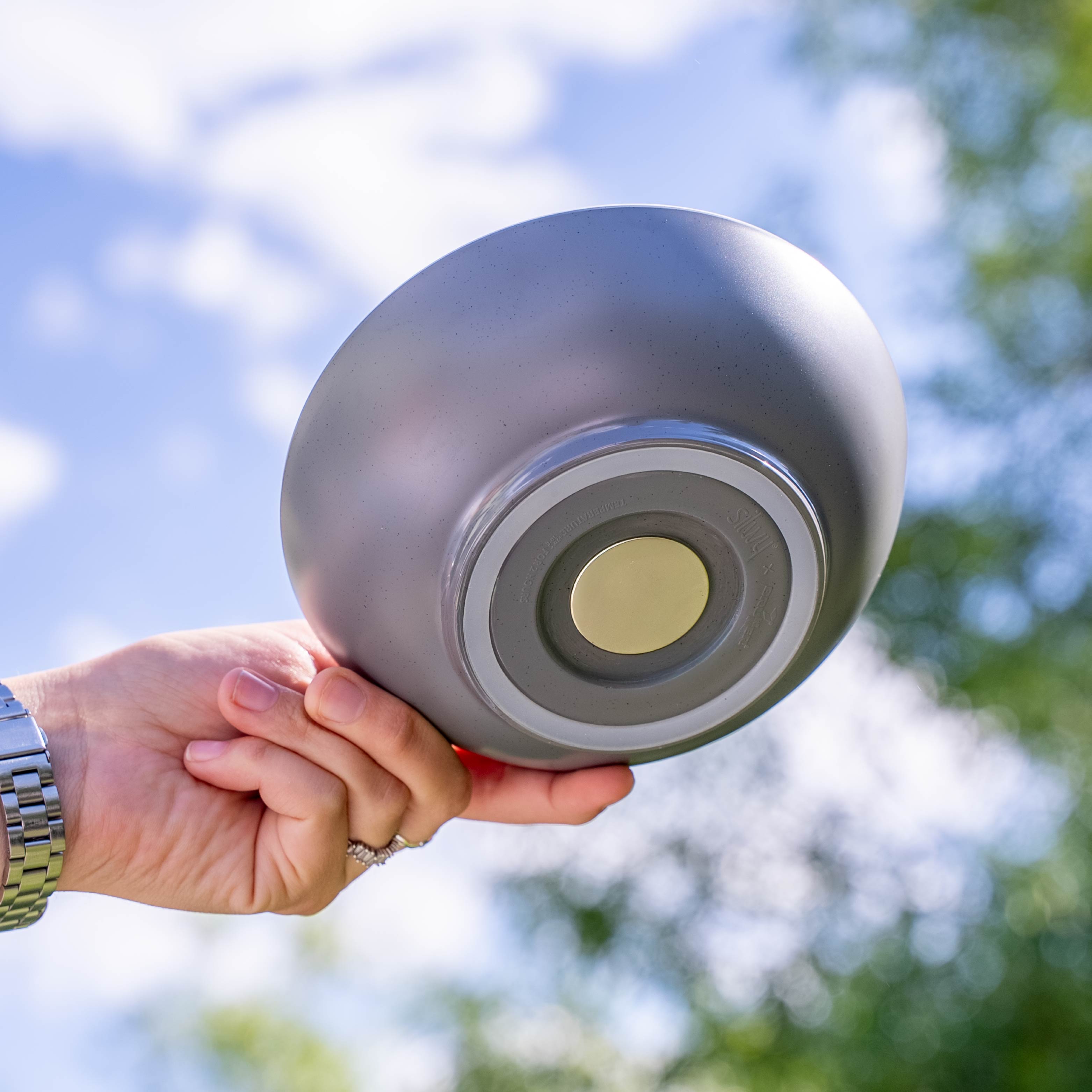 Magnet-Kunststoffbowl grey von unten