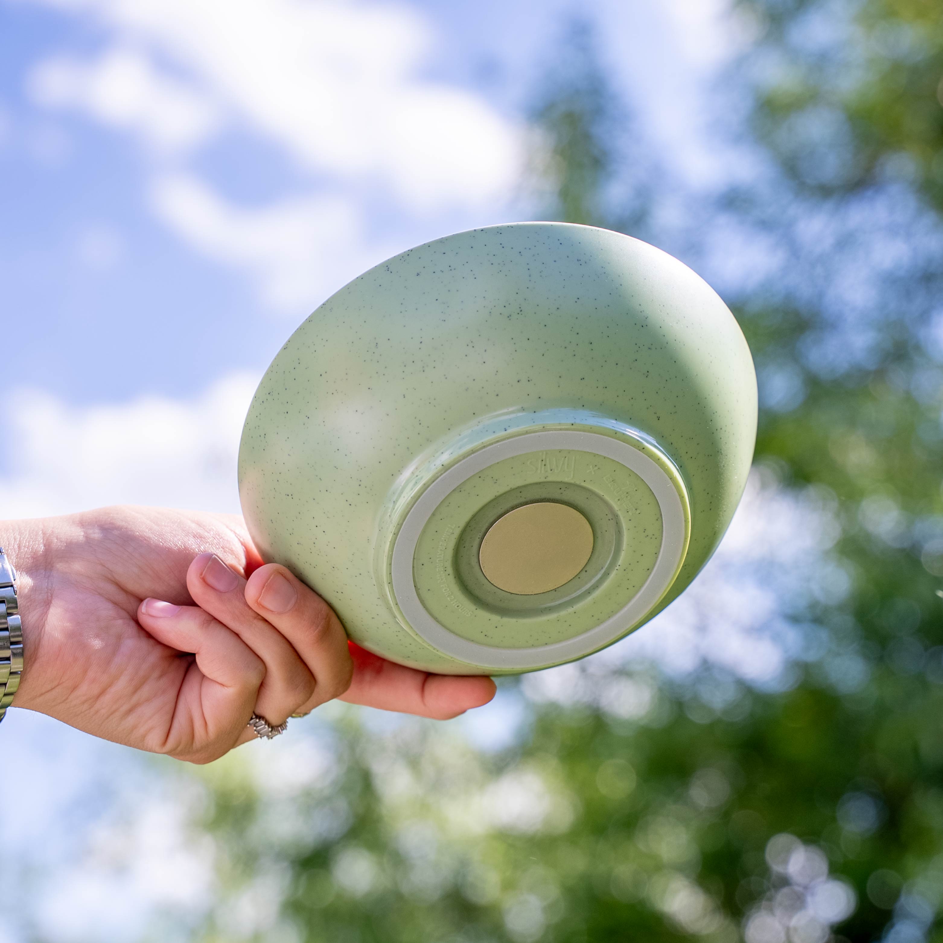 Magnet-Kunststoffbowl green von unten