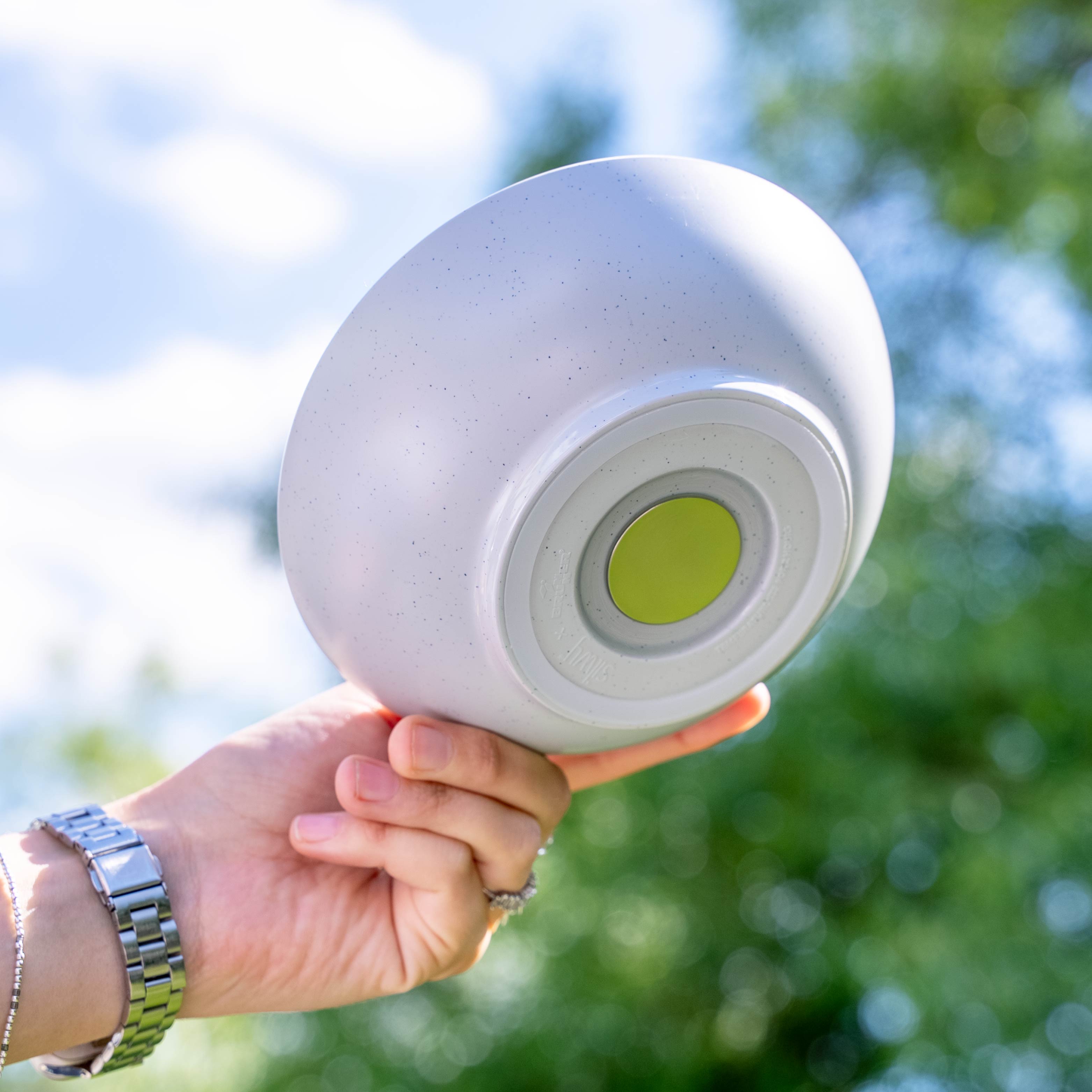 Magnet-Kunststoffbowl white von unten