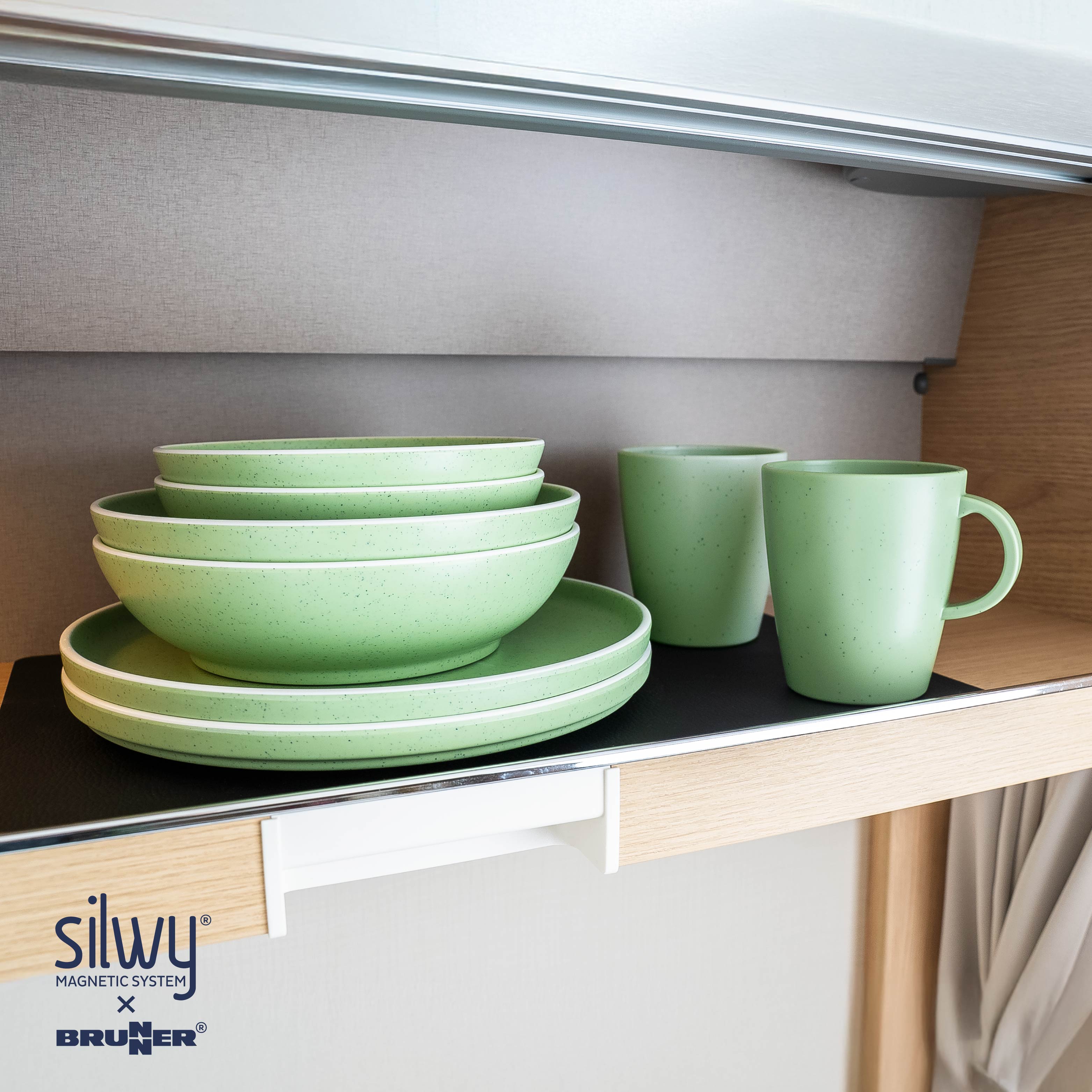 Magnet-Kunststoff-Geschirr green Oberschrank