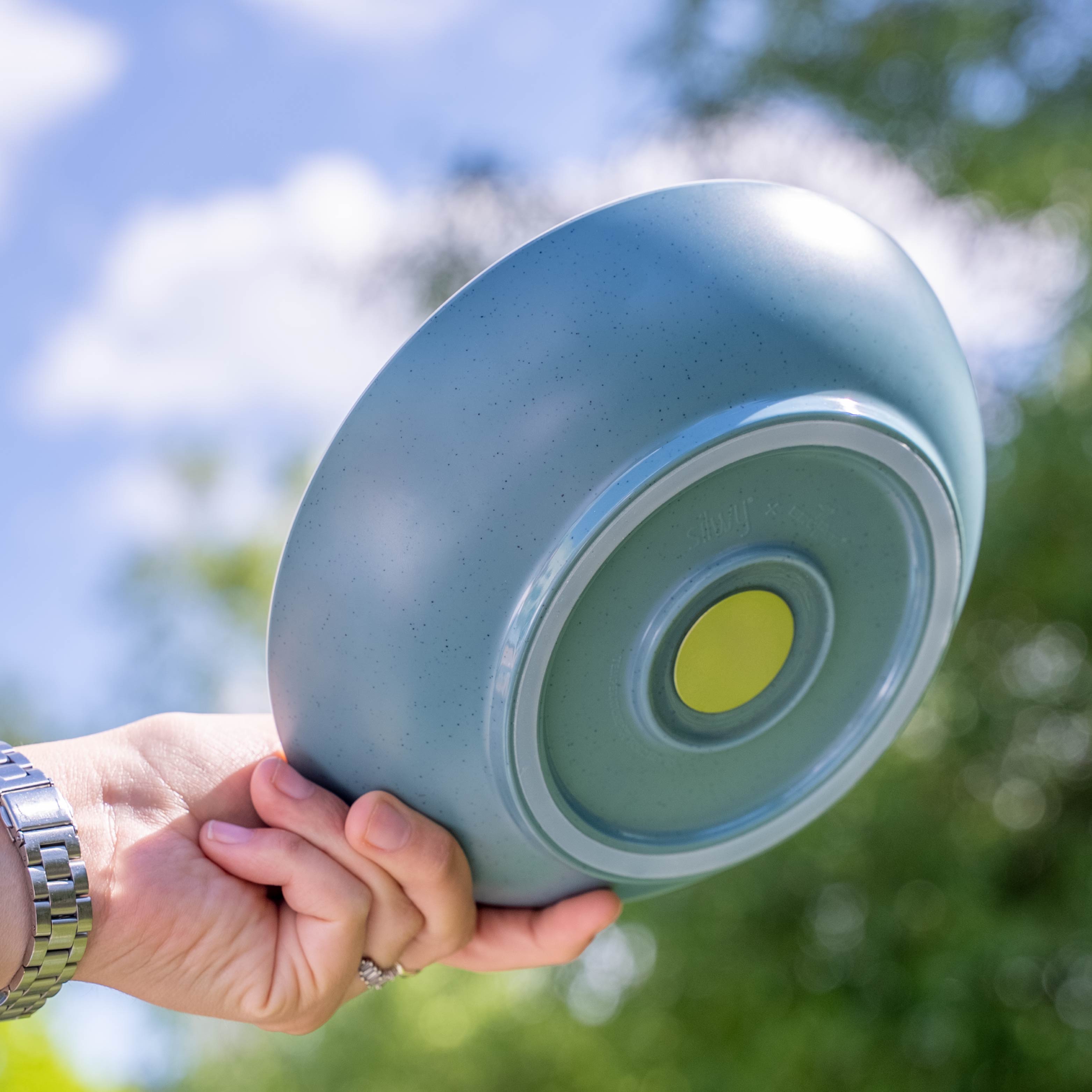 Magnet-Kunststofffoodbowl blue von unten