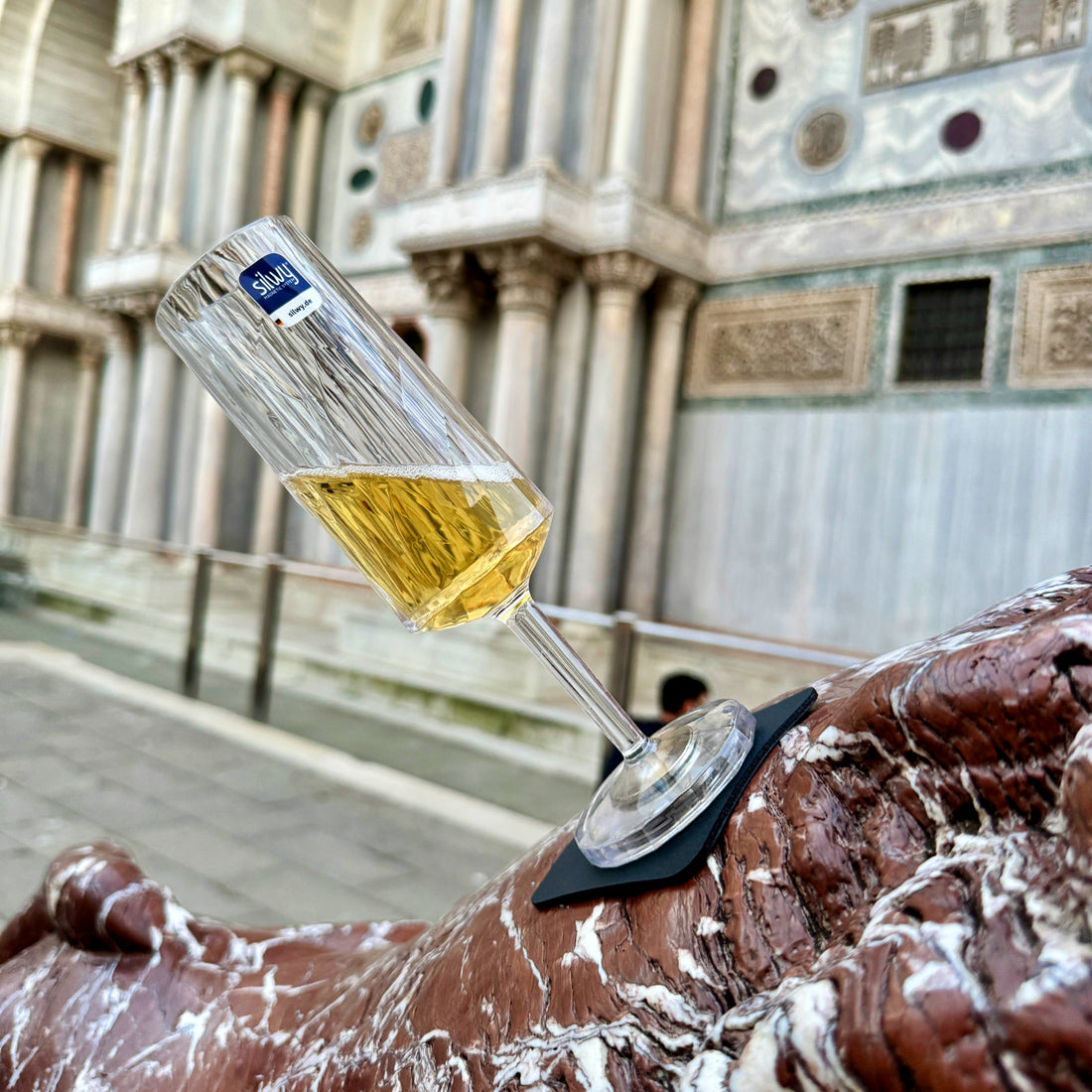 Magnet-Kristallglas Sekt inkl. Metall-Nano-Gel Pad in Stadt 