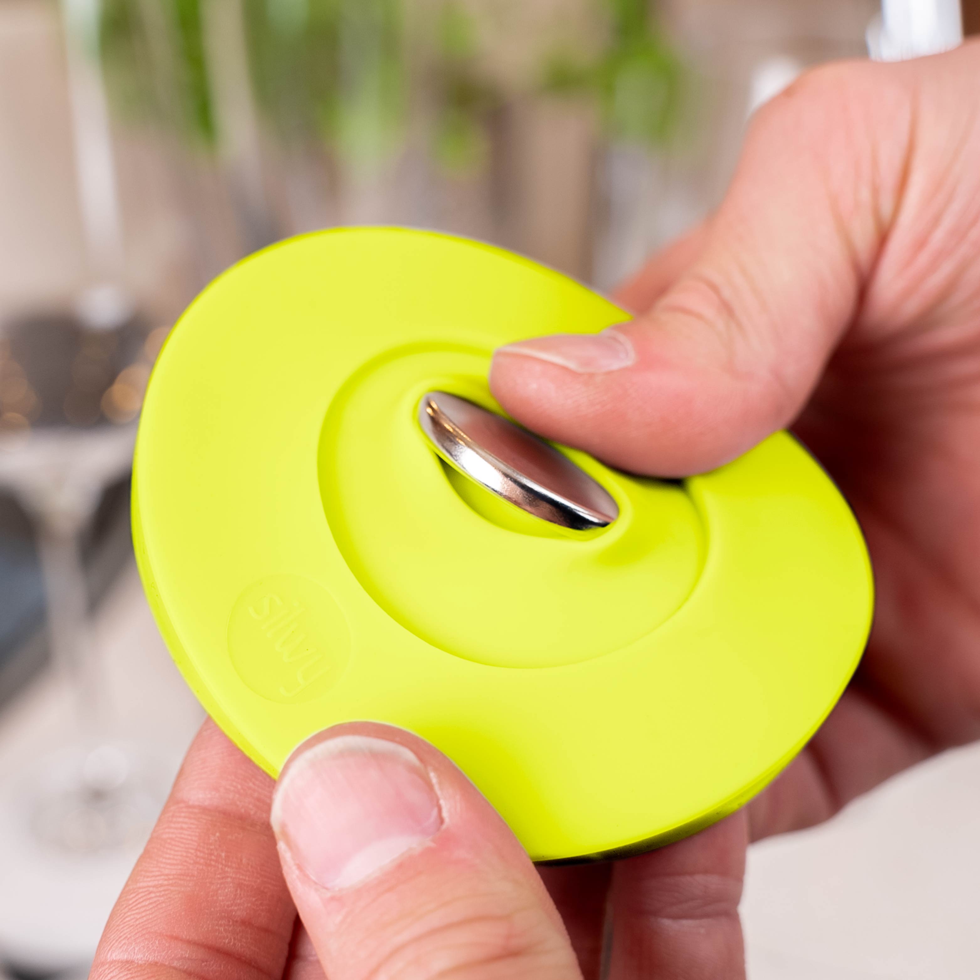 Magnetadapter für Stielgläser gelb 