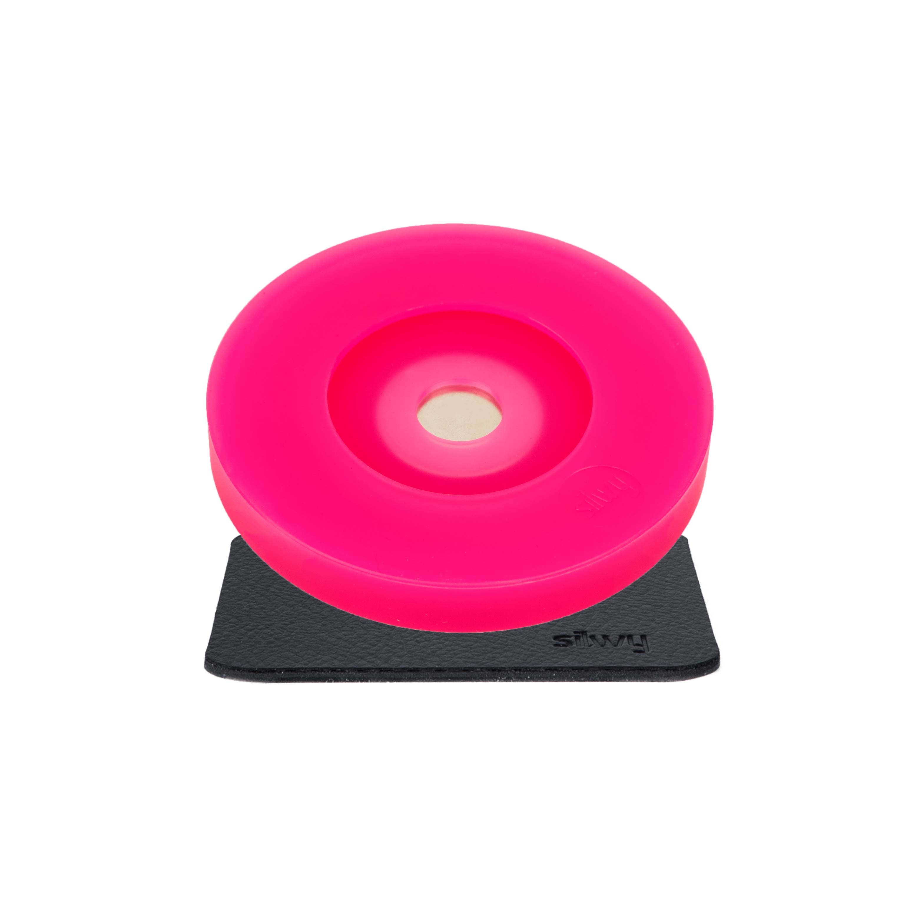 Magnet-Adapter für Stielgläser pink mit zugehörigem Pad 