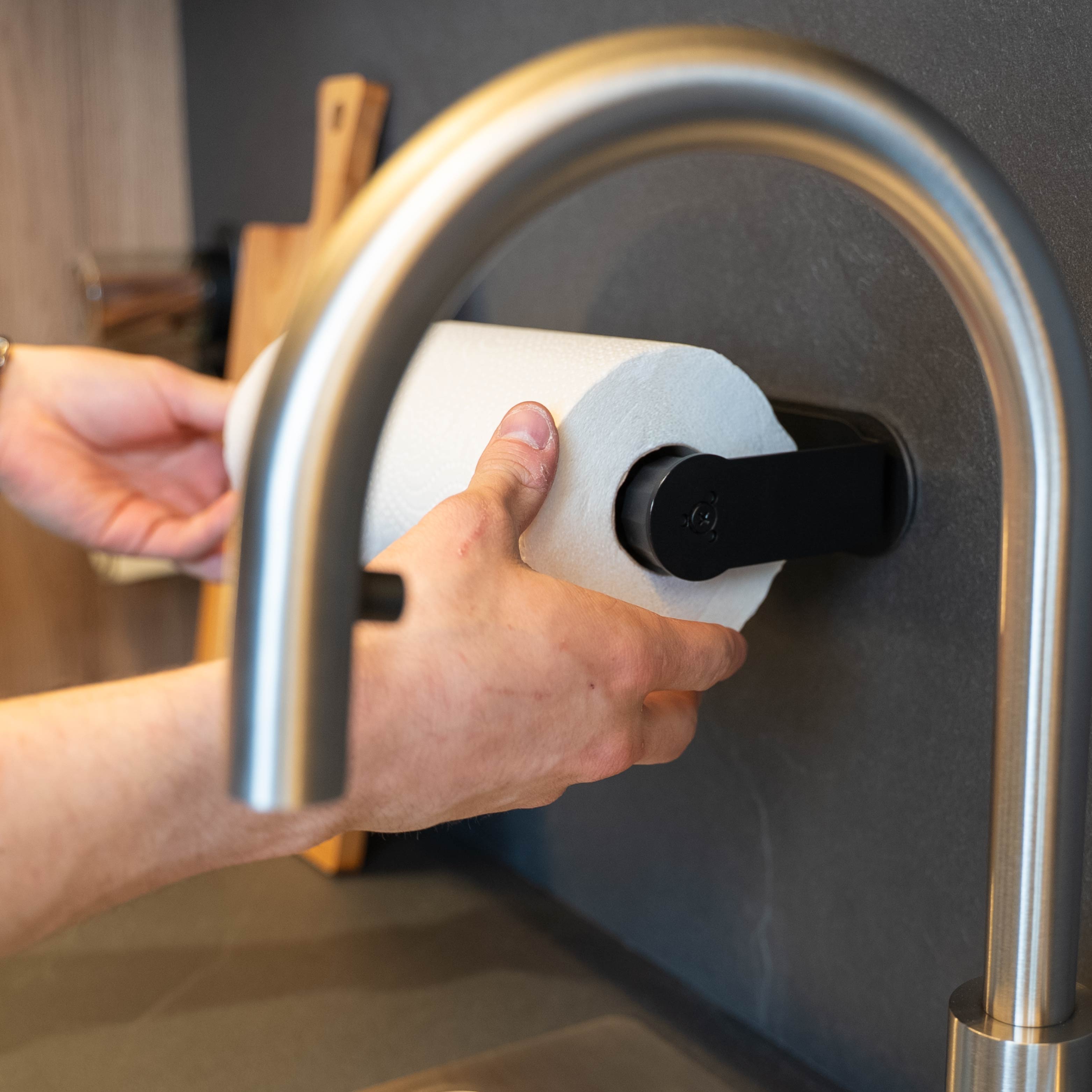 Magnet-Küchenrollenhalter inkl. Metall-Leiste