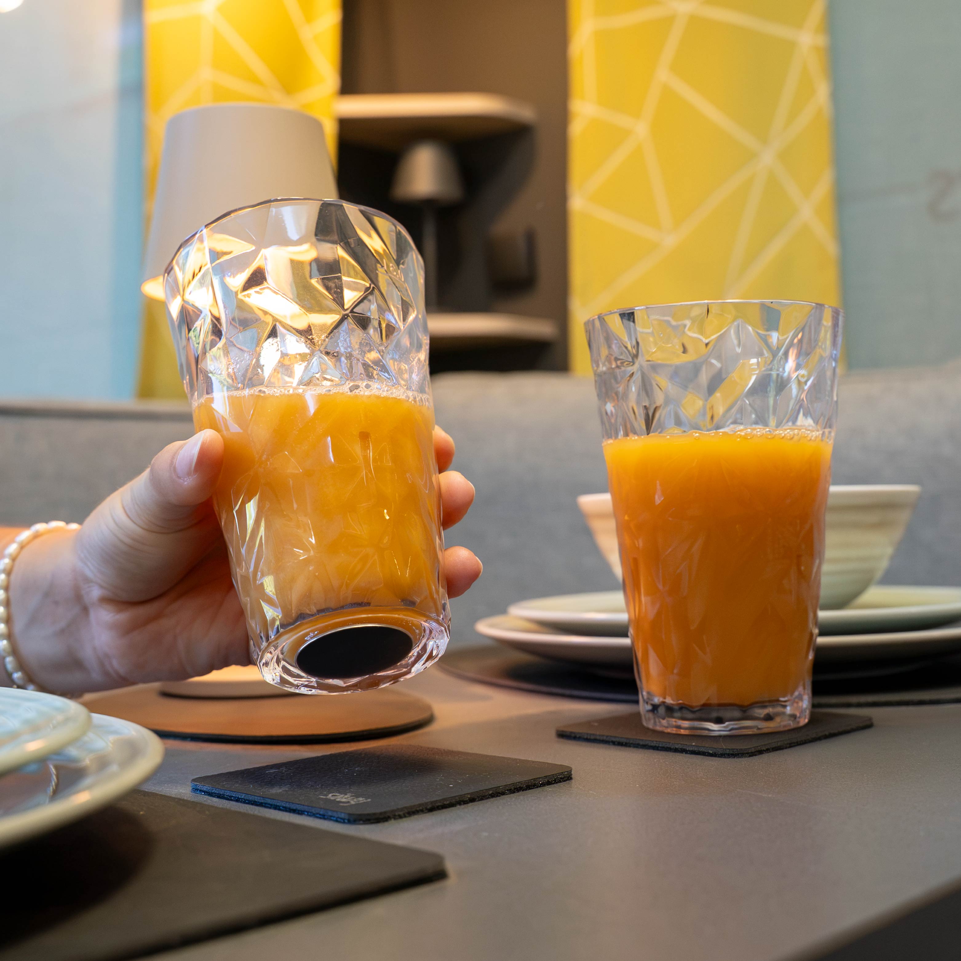 Verres aimantés en plastique LONGDRINK CLEAR PRISMA