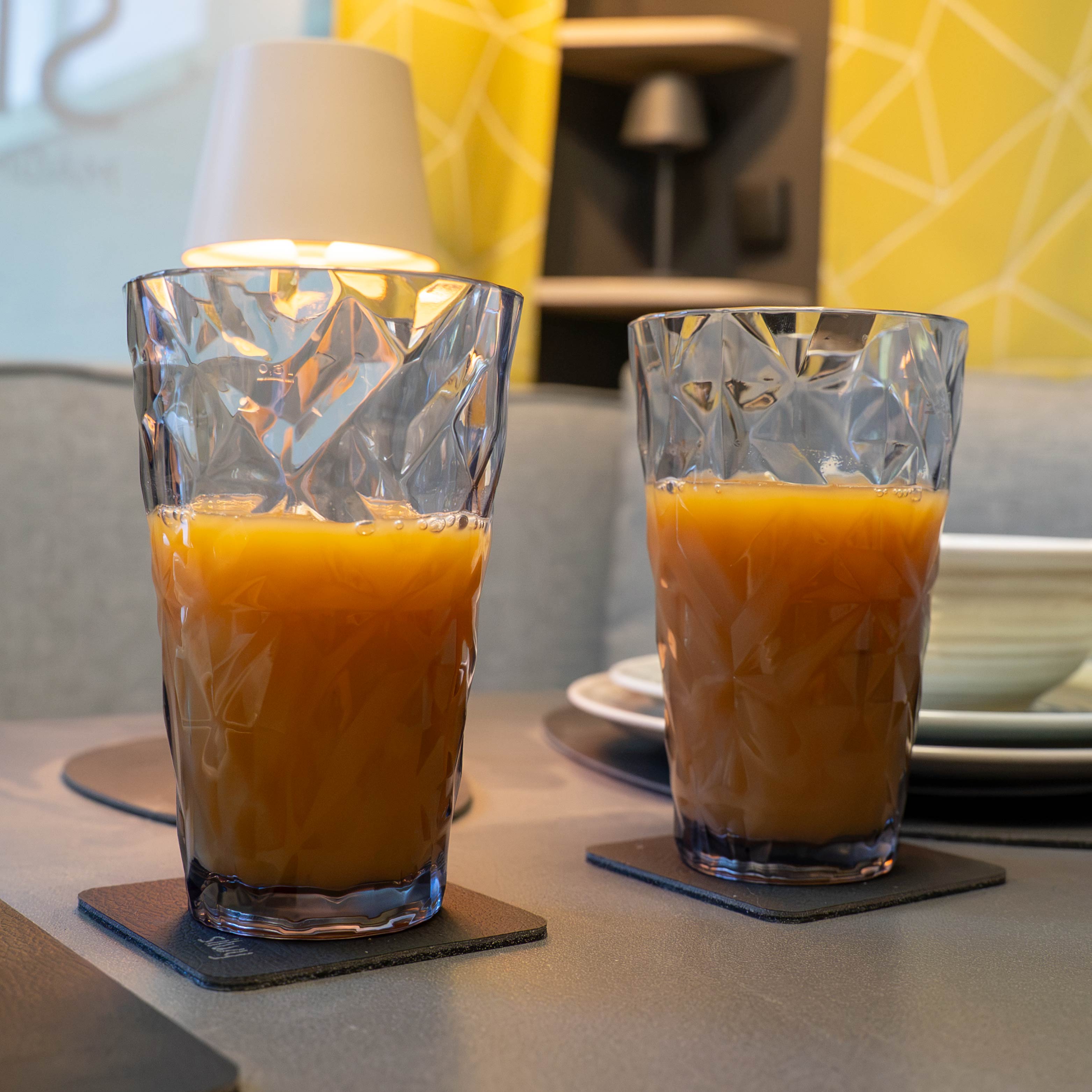 Verres magnétiques en plastique LONGDRINK GRIS PRISMA