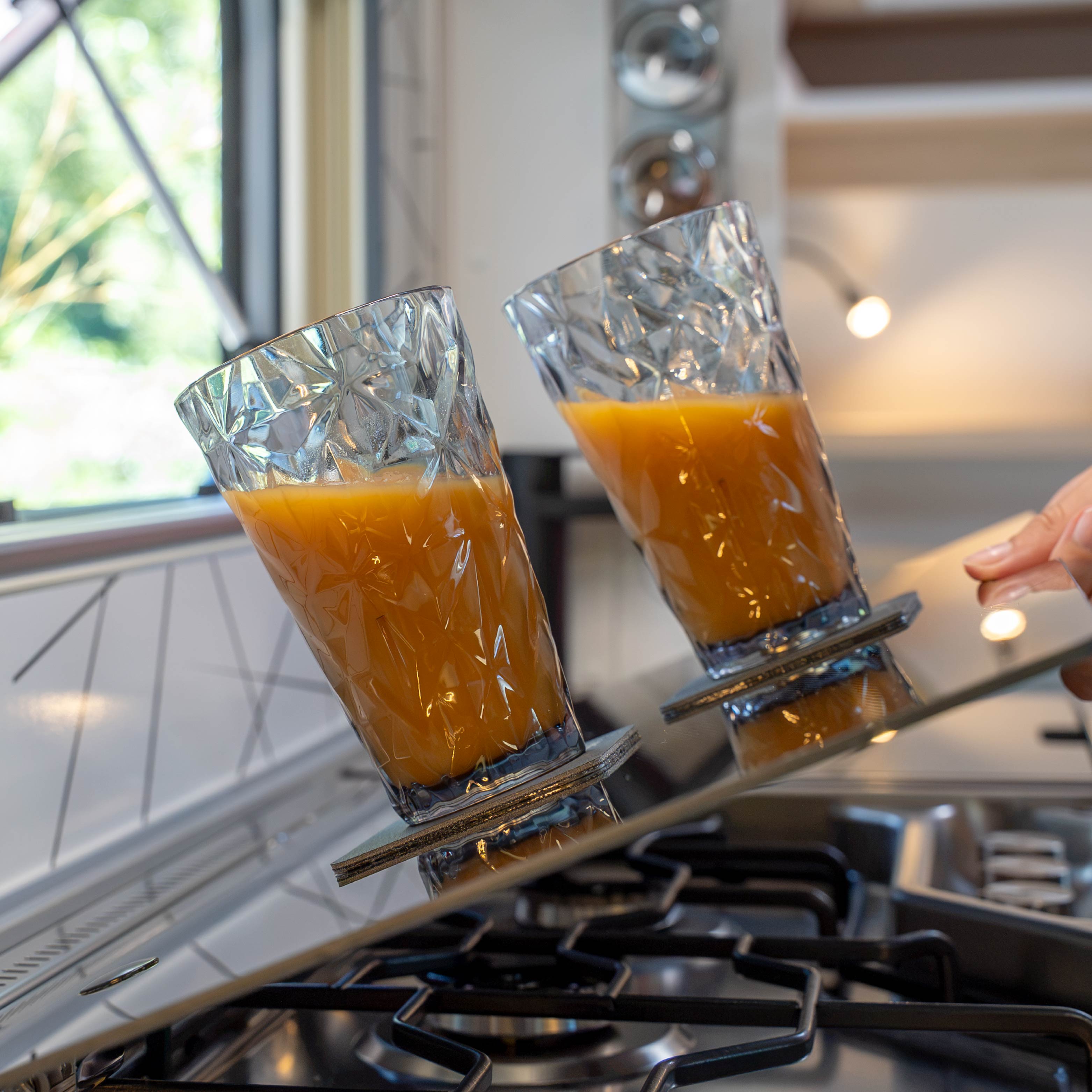 Verres magnétiques en plastique LONGDRINK GRIS PRISMA