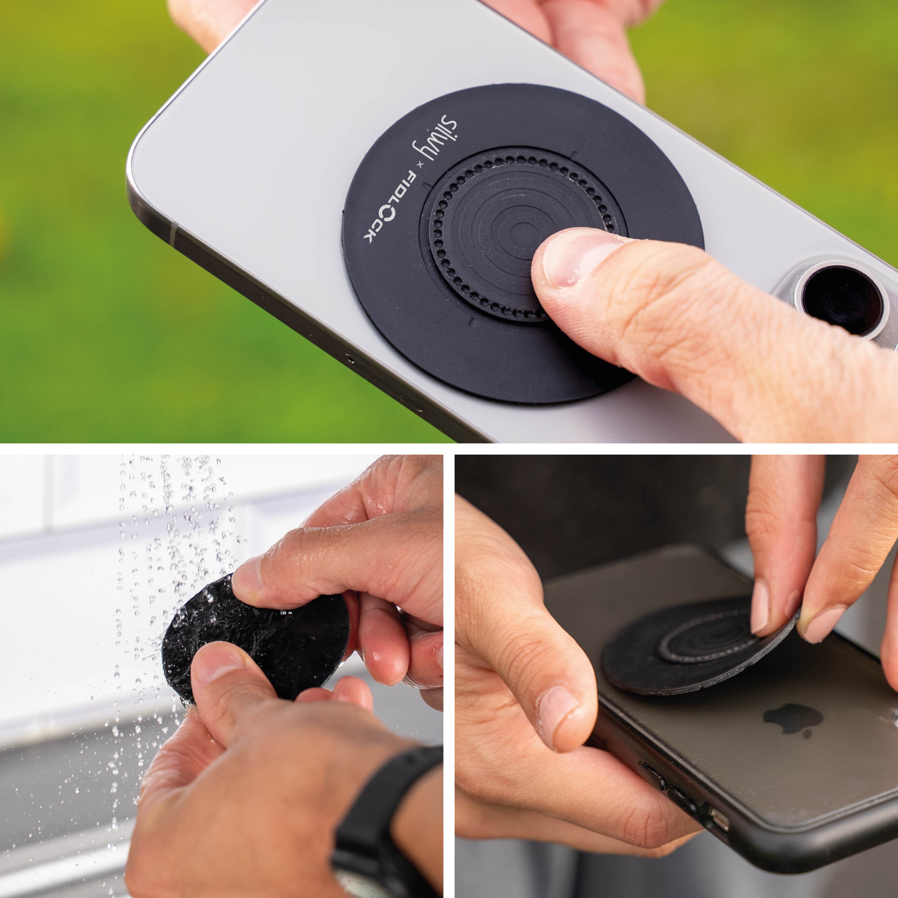 Magnet-VACUUM-Handyhalterung UNIVERSAL für Auto-Lüftungsgitter inkl. Magnet-VACUUM-Patch