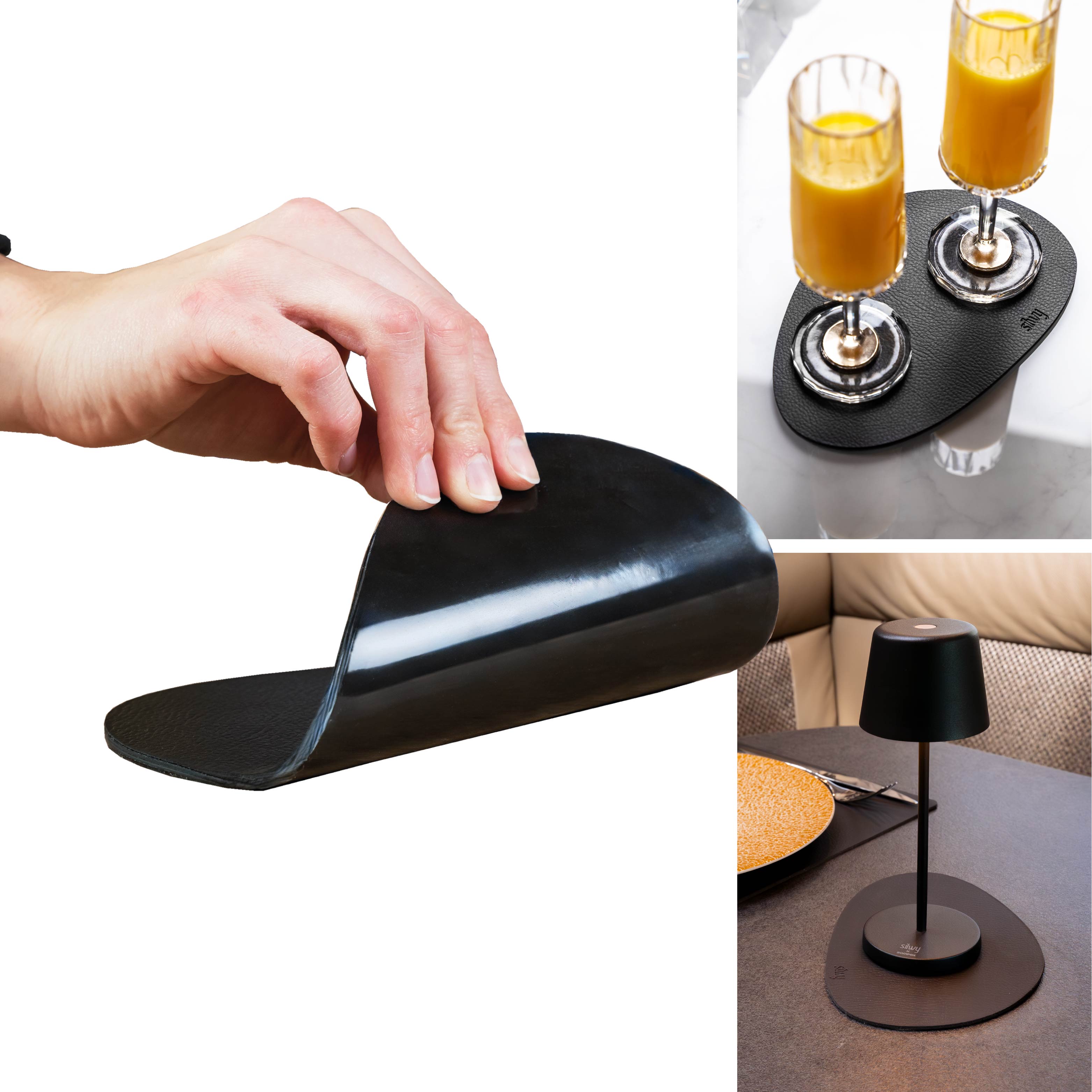 Metall-Nano-Gel-Platzset SMALL BLACK