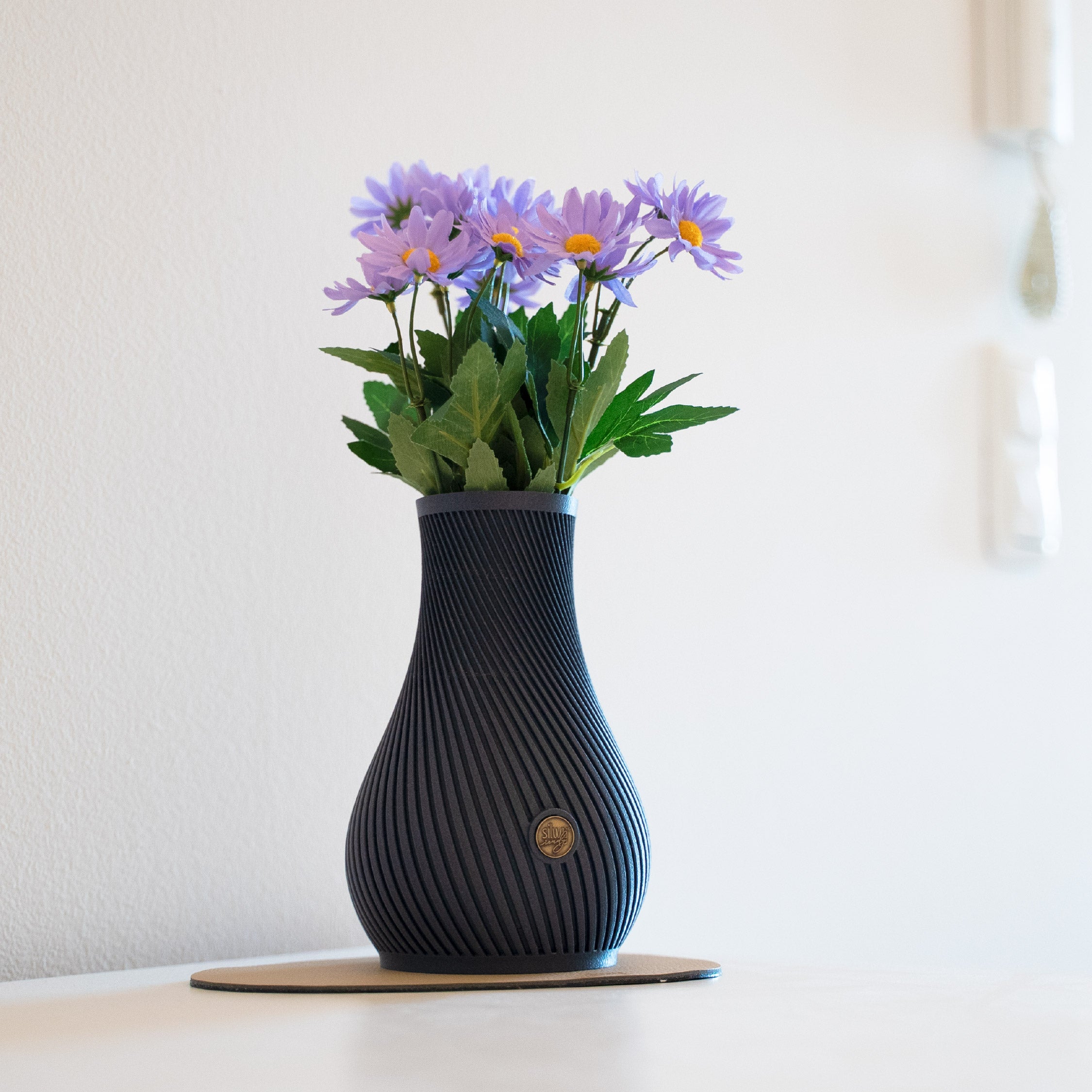 Vase magnétique PURE GRIS FONCÉ