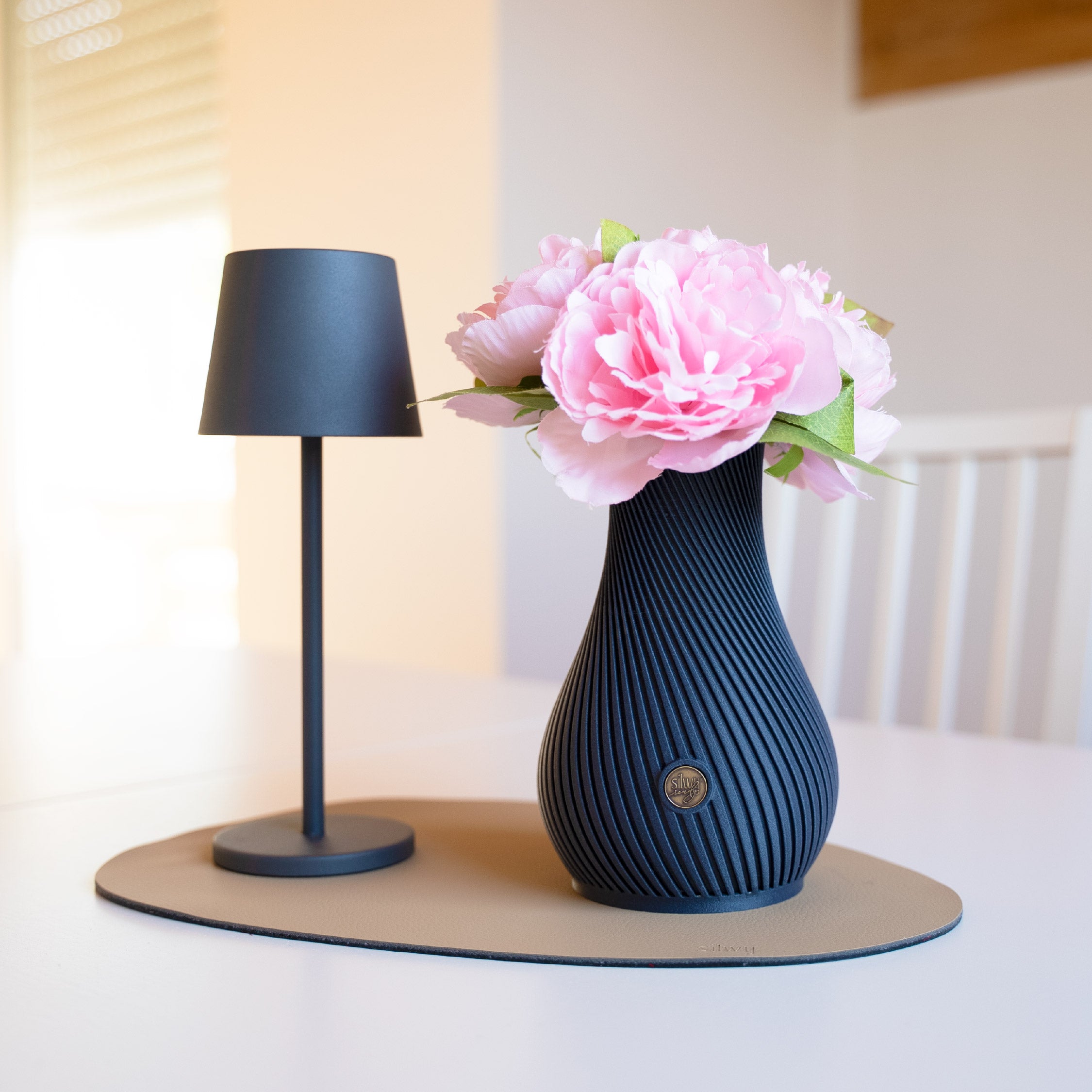 Vase magnétique PURE GRIS FONCÉ