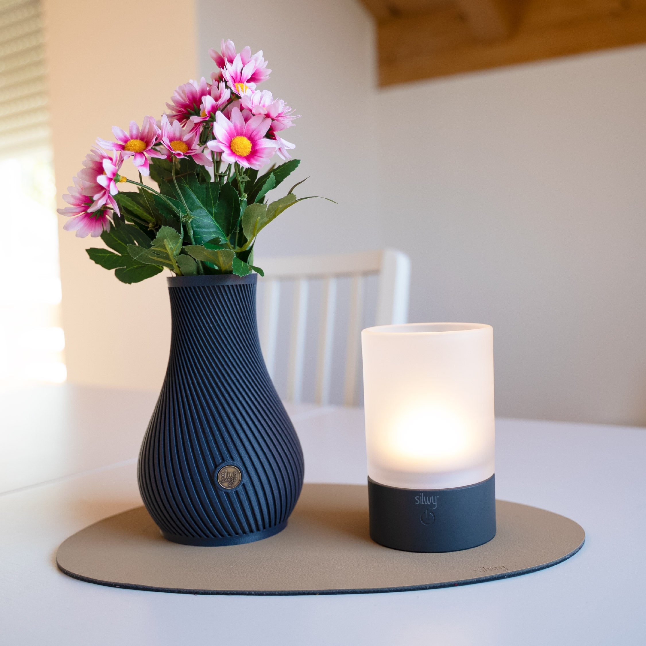 Vase magnétique PURE GRIS FONCÉ