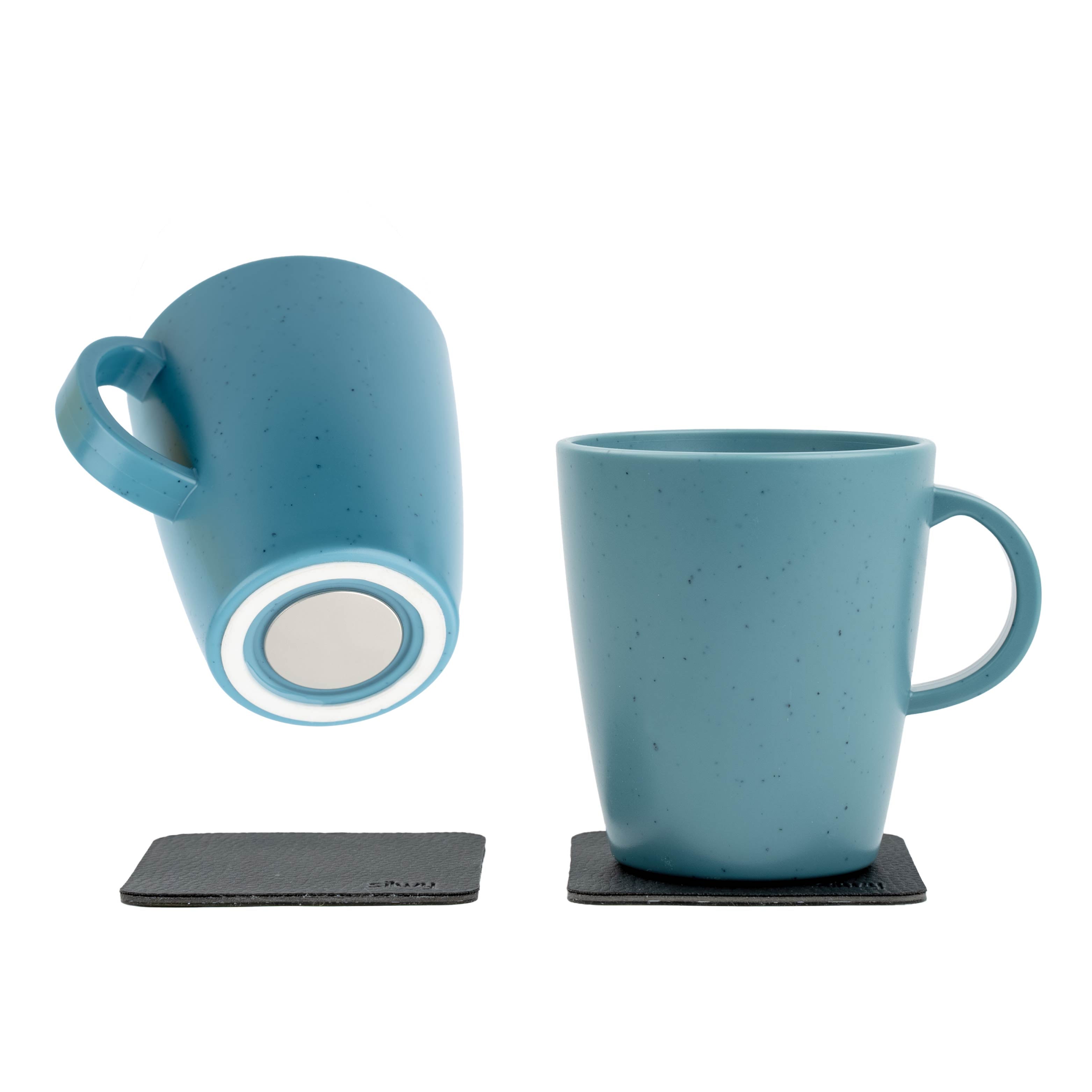 Magnet-Kunststofftassen blue Freisteller-Bild