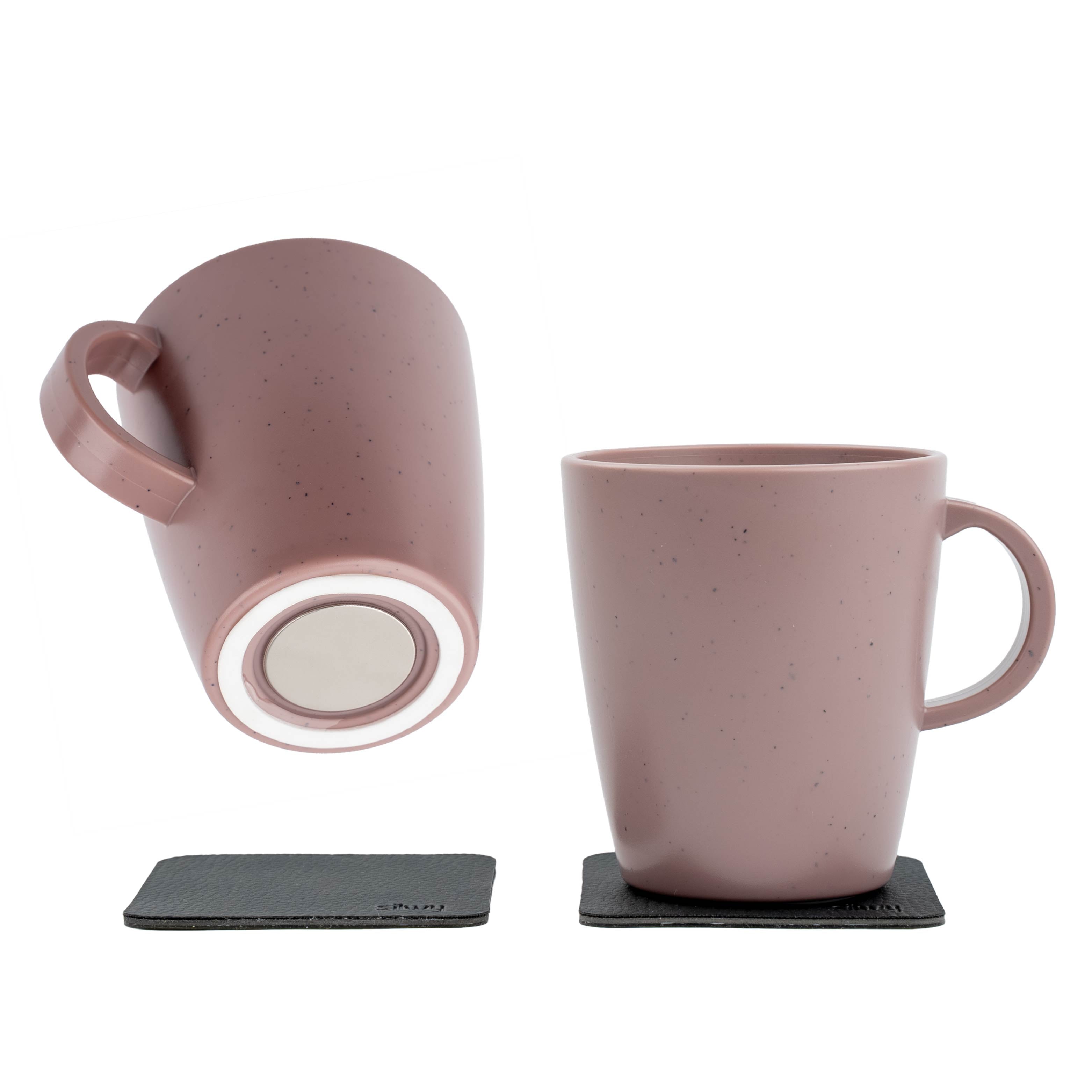 Magnet-Kunststofftassen rose Freisteller-Bild