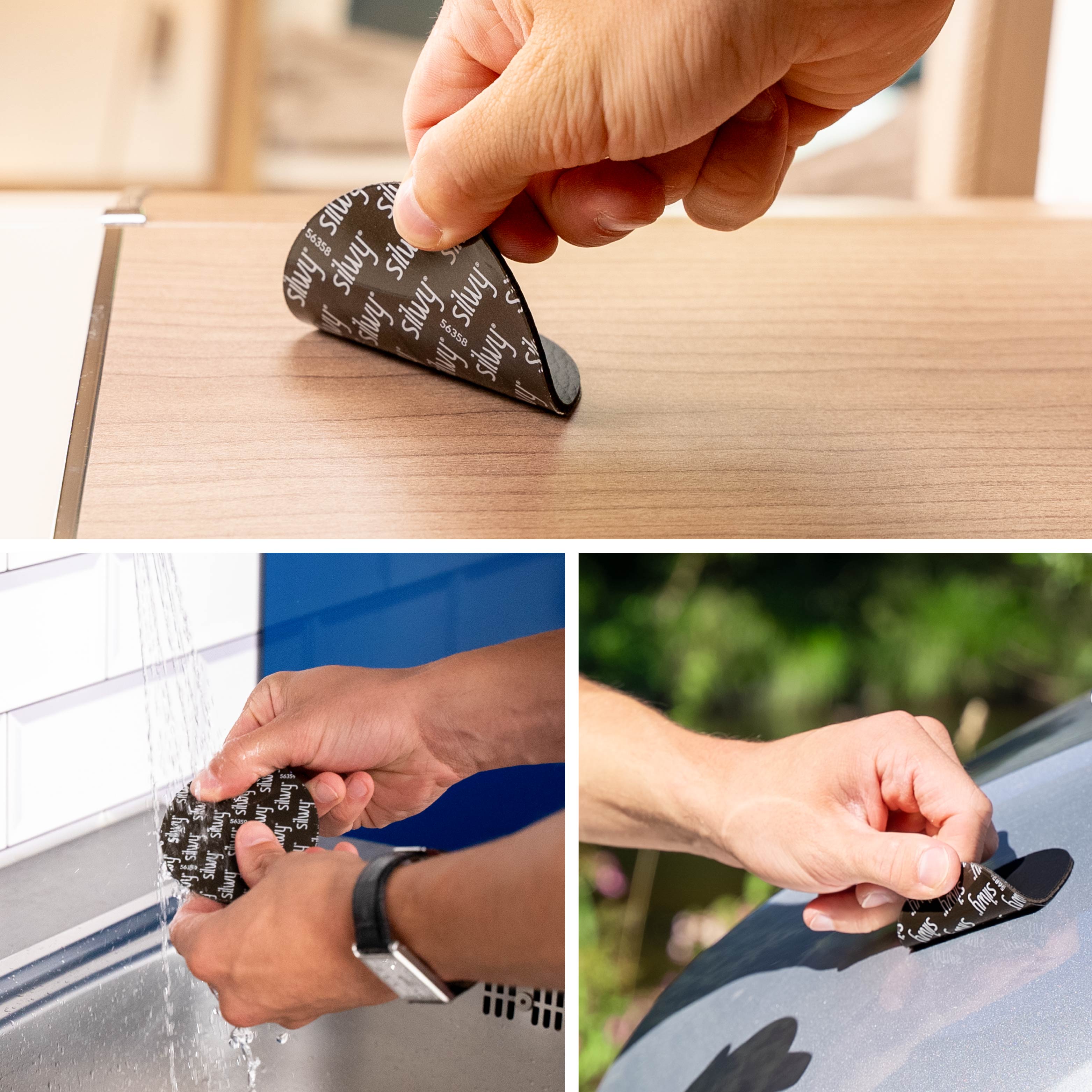 Das Metall-Nano-Gel-Pad kann jederzeit rückstandslos entfernt werden und mit klarem Wasser gereinigt werden