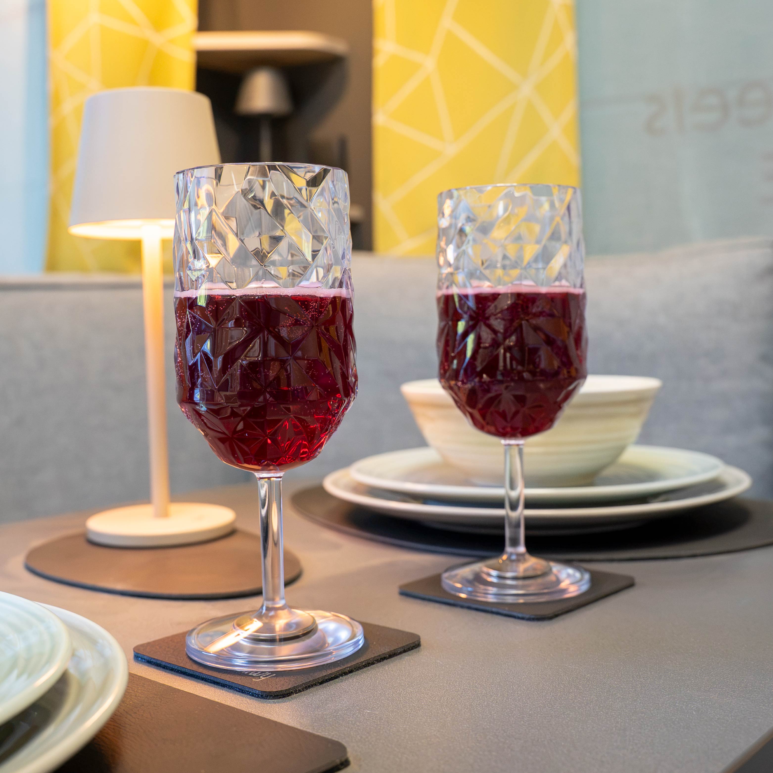 Verres en plastique aimantés WEIN CLEAR PRISMA