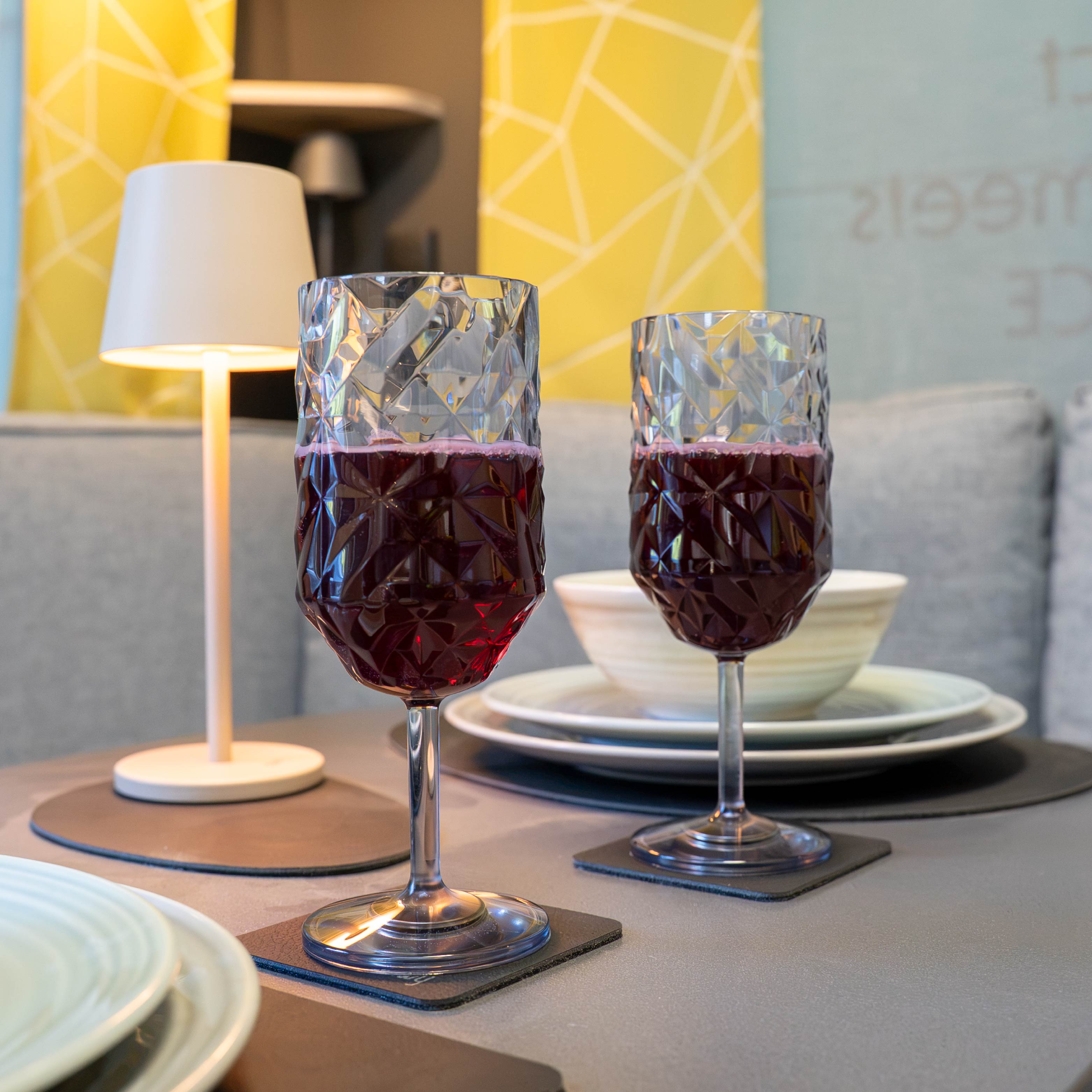 Verres plastiques aimantés VIN GRIS PRISMA