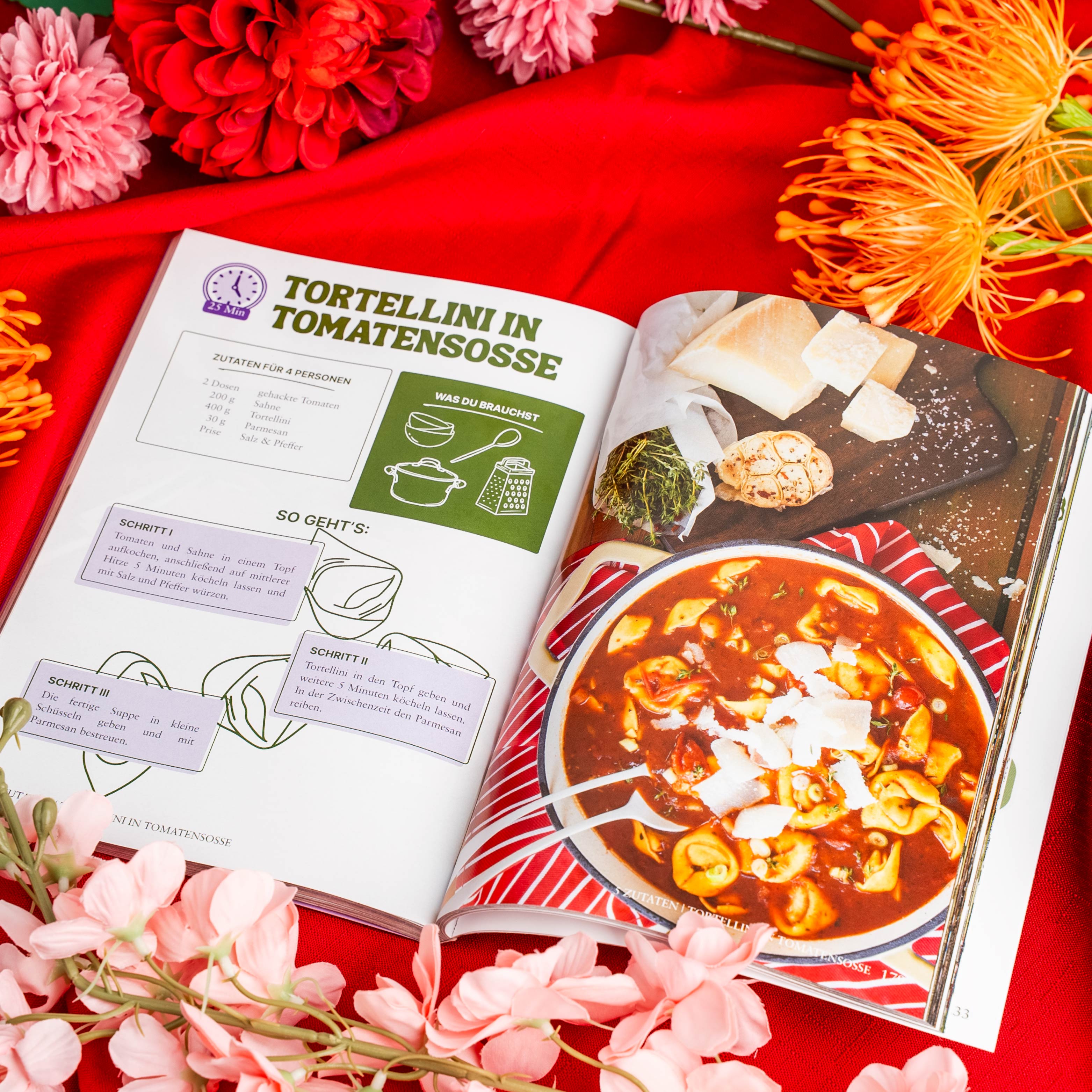 Magnet-Küchenrollenhalter inkl. Metall-Leiste und Camping Kochbuch