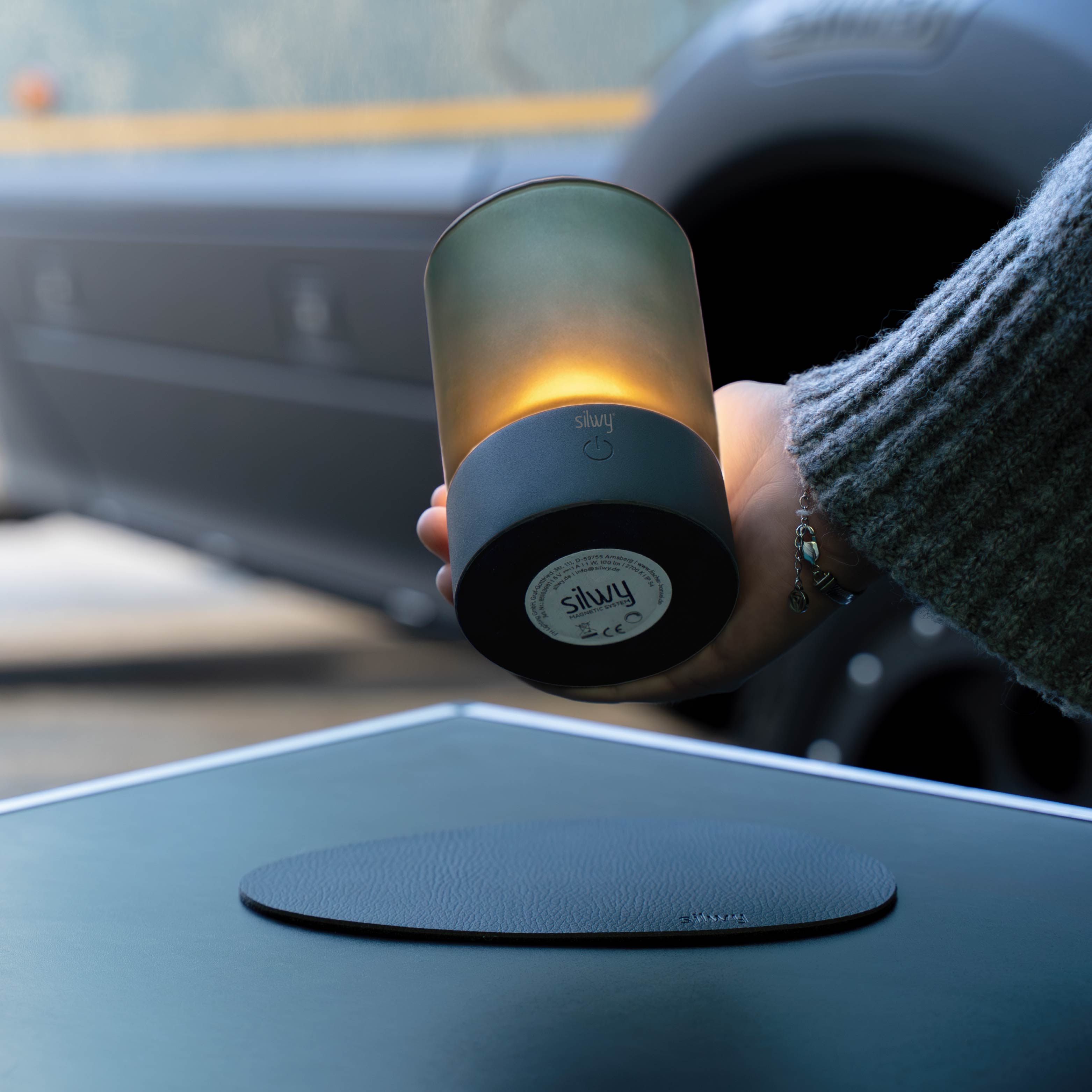 Magnet-Windlicht GREEN inkl. Platzset