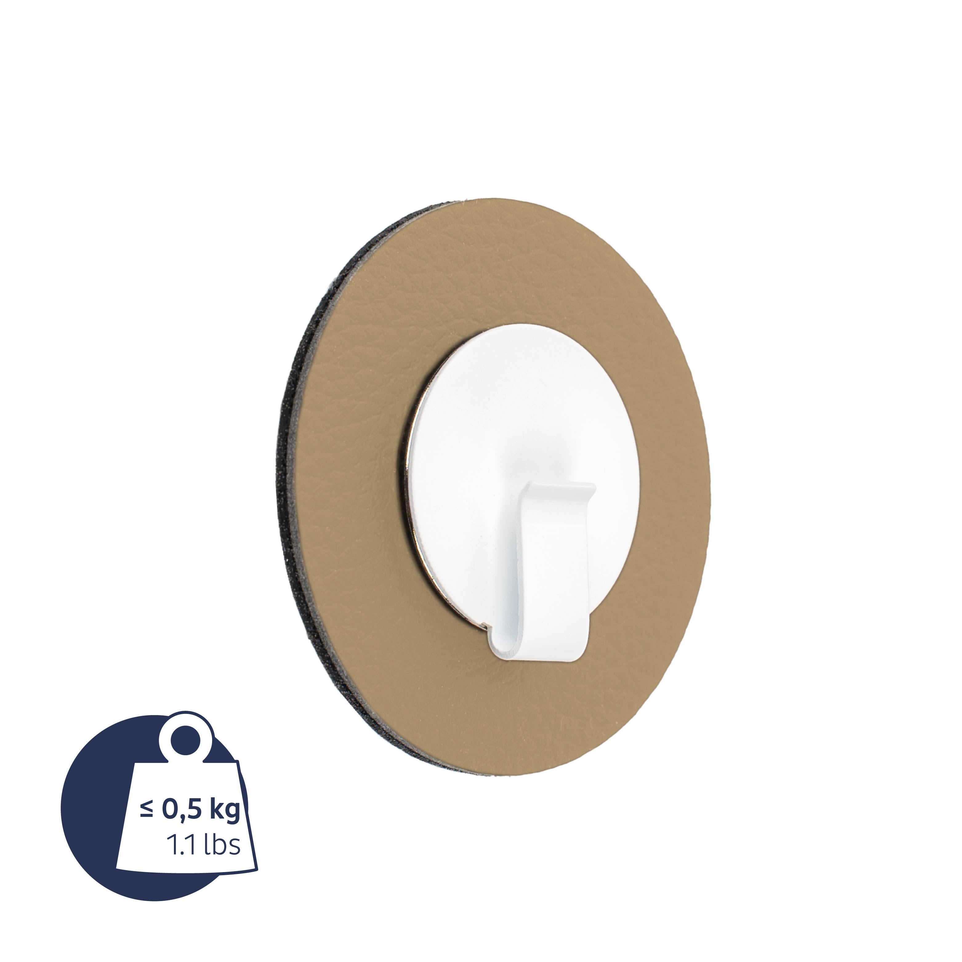 Magnet-Haken CLEVER WHITE inkl. Pad BEIGE
